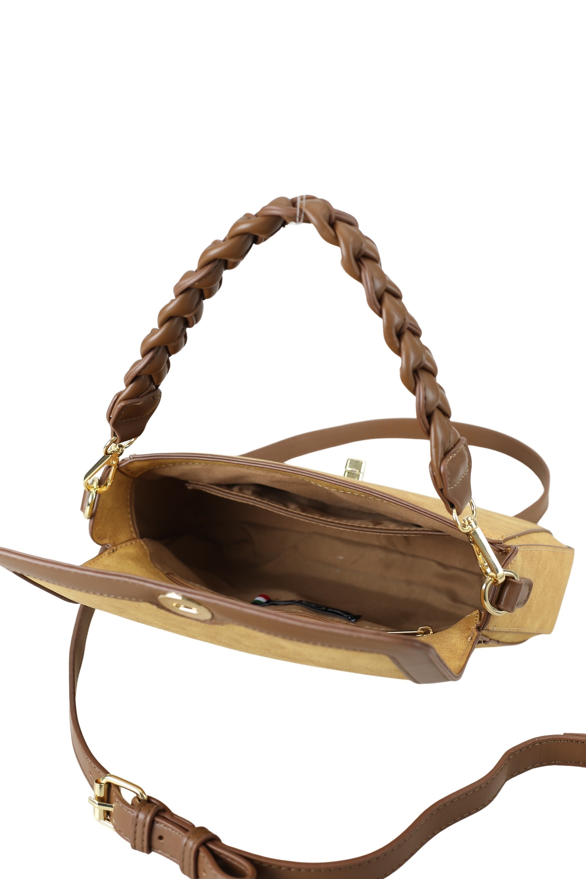COLLEZIONE ALESSANDRO Schultertasche »Brown«, mit Flechtung