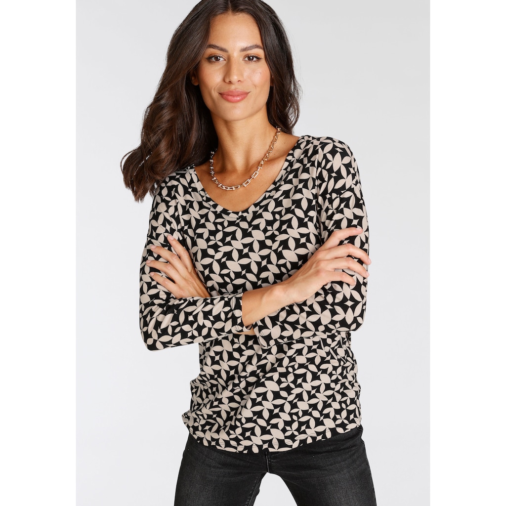 Laura Scott 3/4-Arm-Shirt, mit Allover-Print