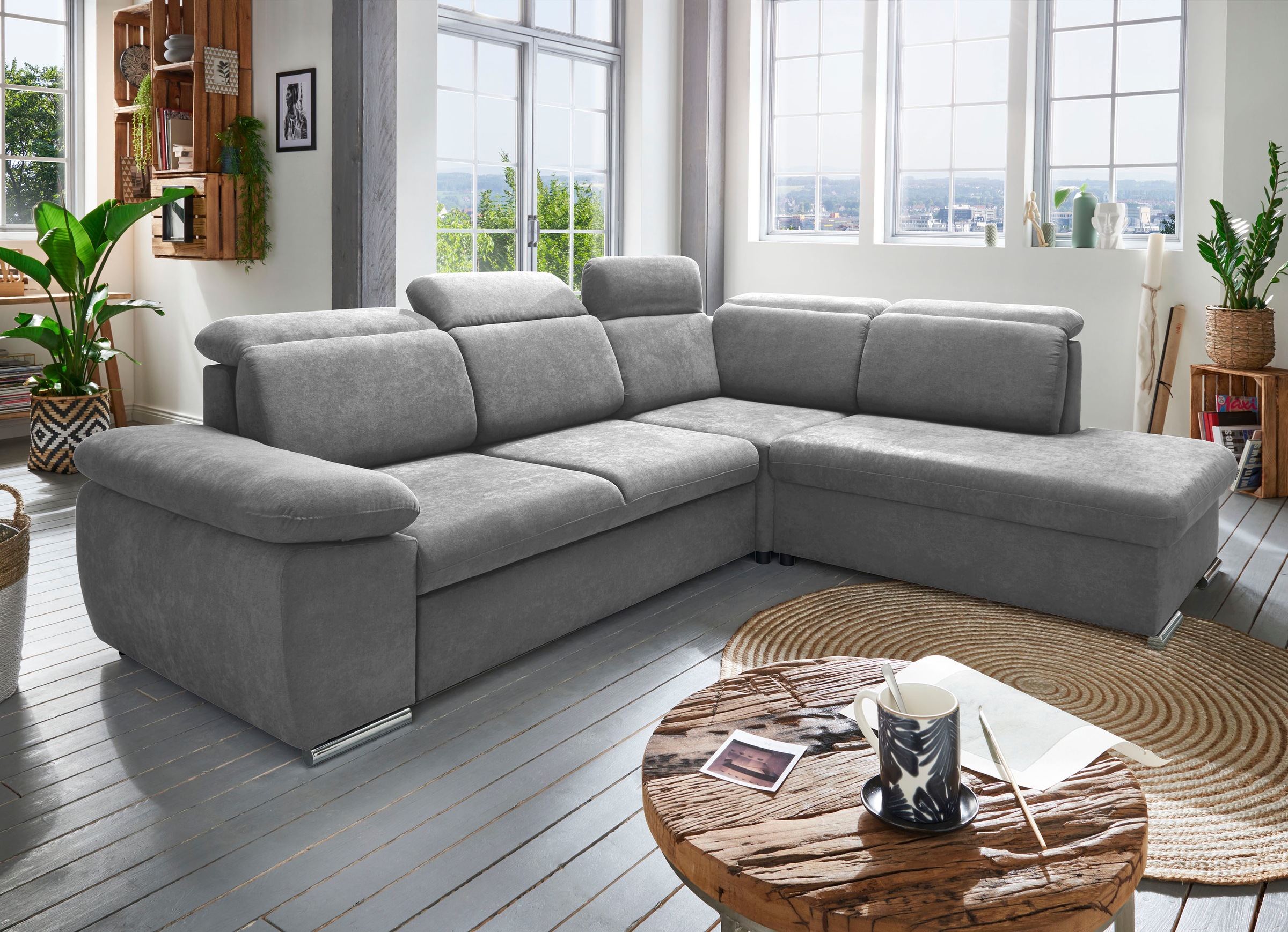 INOSIGN Ecksofa »Vasto«, inklusive Bettfunktion, Bettkasten und Kopfteilverstellung kaufen