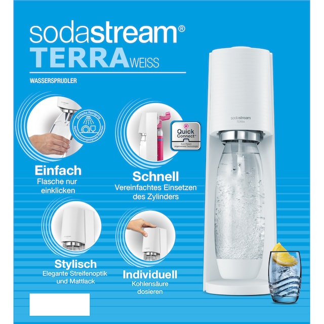 SodaStream Wassersprudler »TERRA Vorteilspack«, &CO2-Zylinder,1L, 0,5  LKunststoff-Flasche online bestellen | BAUR