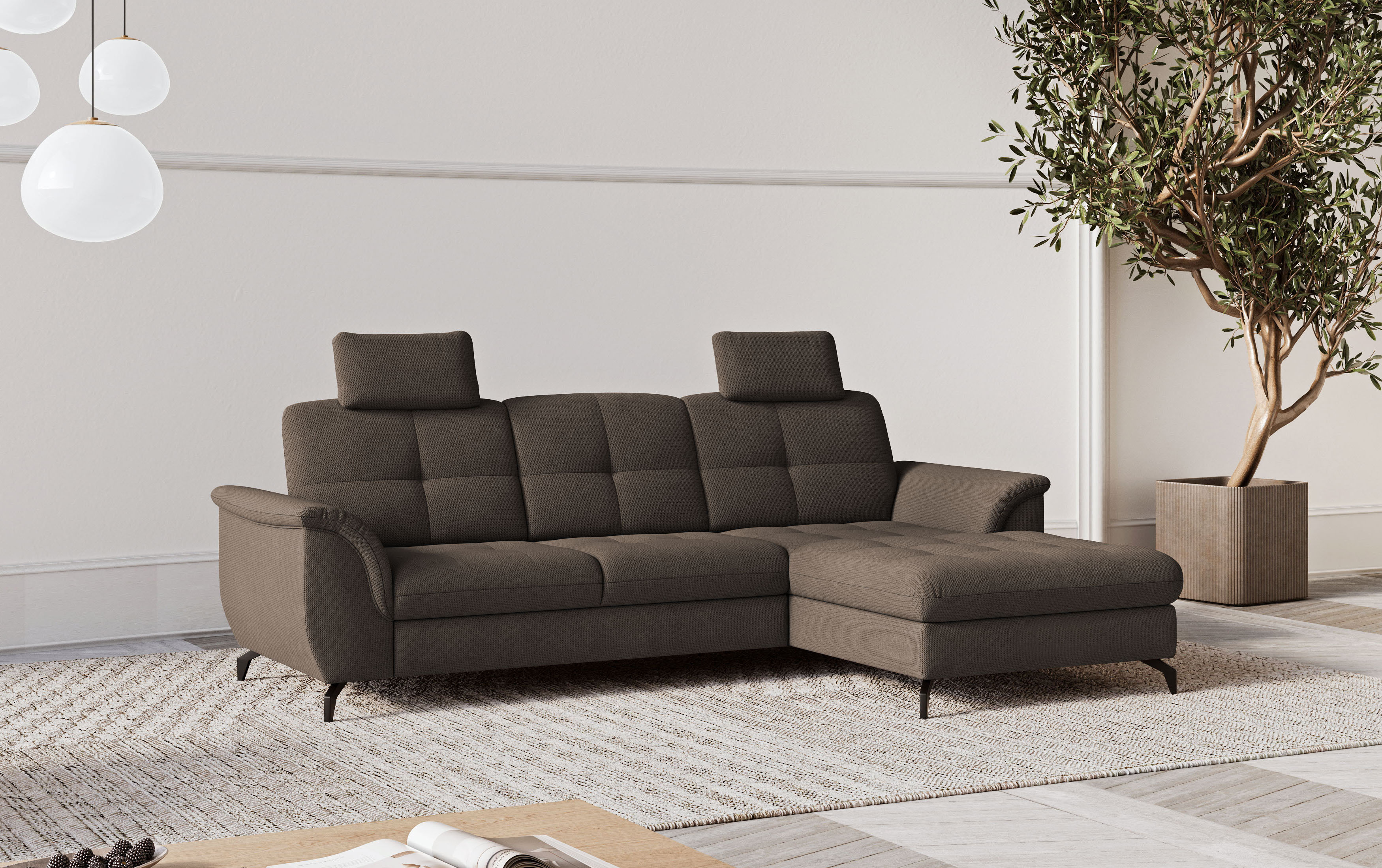 sit&more Ecksofa "Zora" wahlweise mit Schlaffunktion und Bettkasten