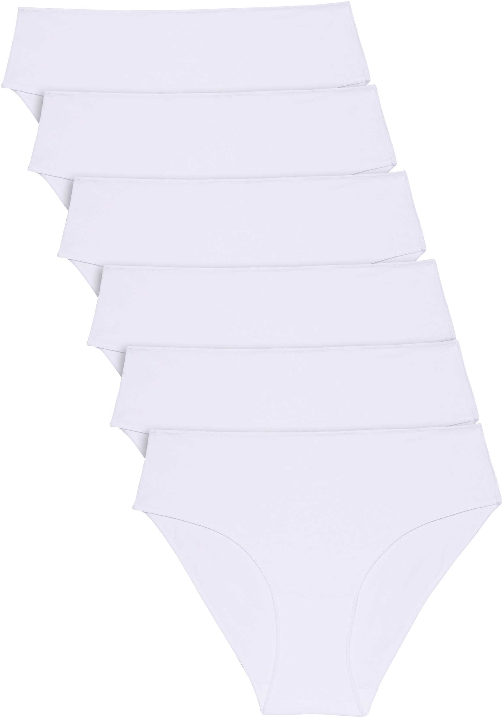 YSABEL MORA Midislip "BASIC COLLECTION COTTON", (6er Pack), mit hauchzarten Materialien gefertigt