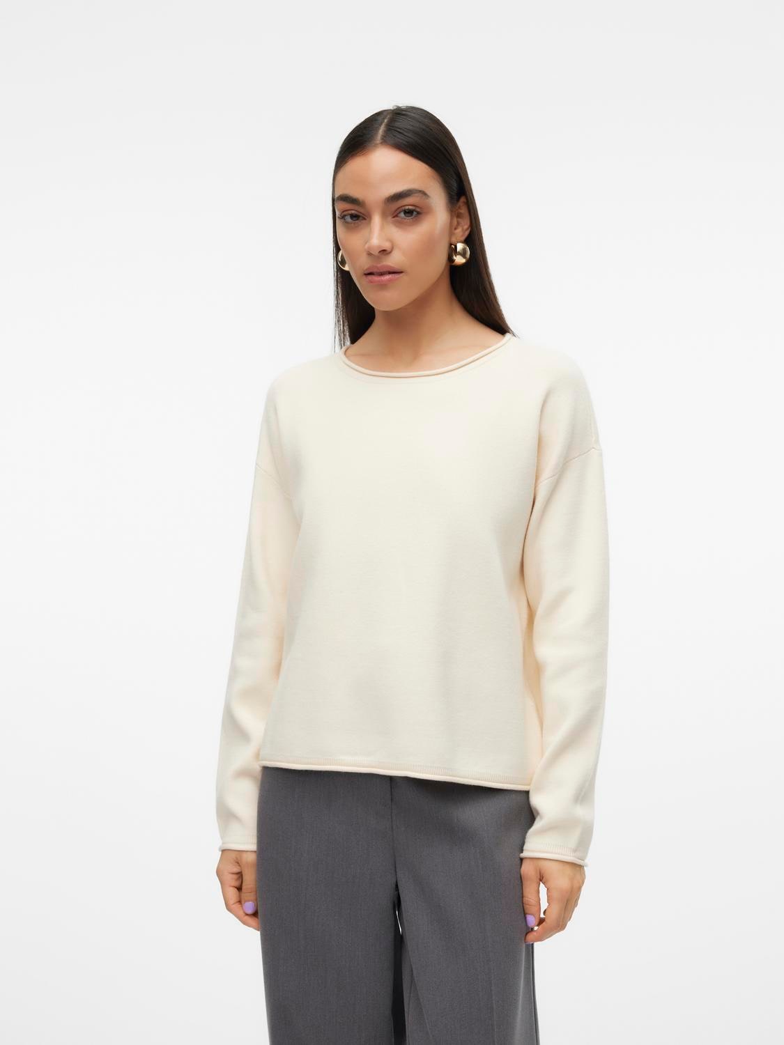 Vero Moda Strickpullover "VMGOLD ROLL LS O-NECK PULLOVER GA" günstig online kaufen