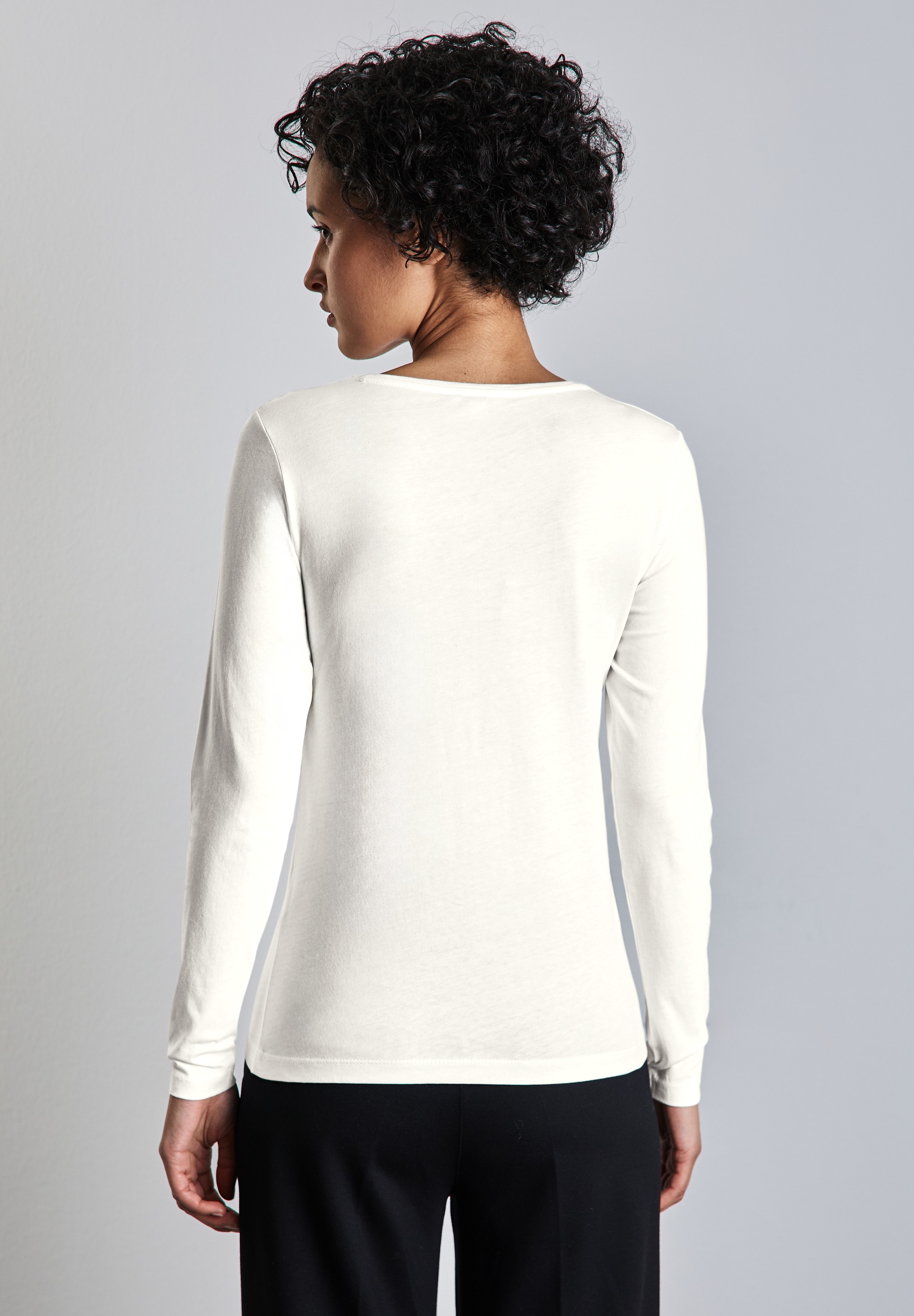 STREET ONE Langarmshirt, aus reiner Baumwolle