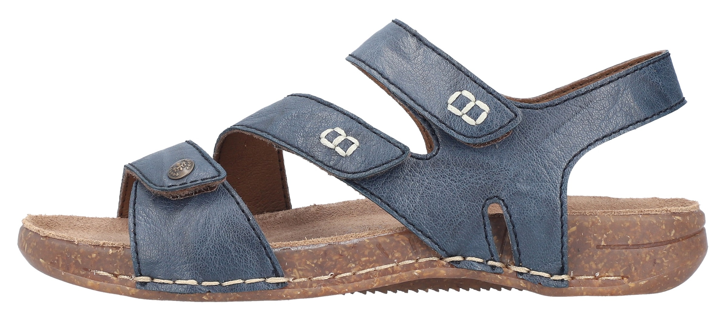 Rieker Sandale, Sommerschuh, Sandalette mit praktischen Klettverschlüssen