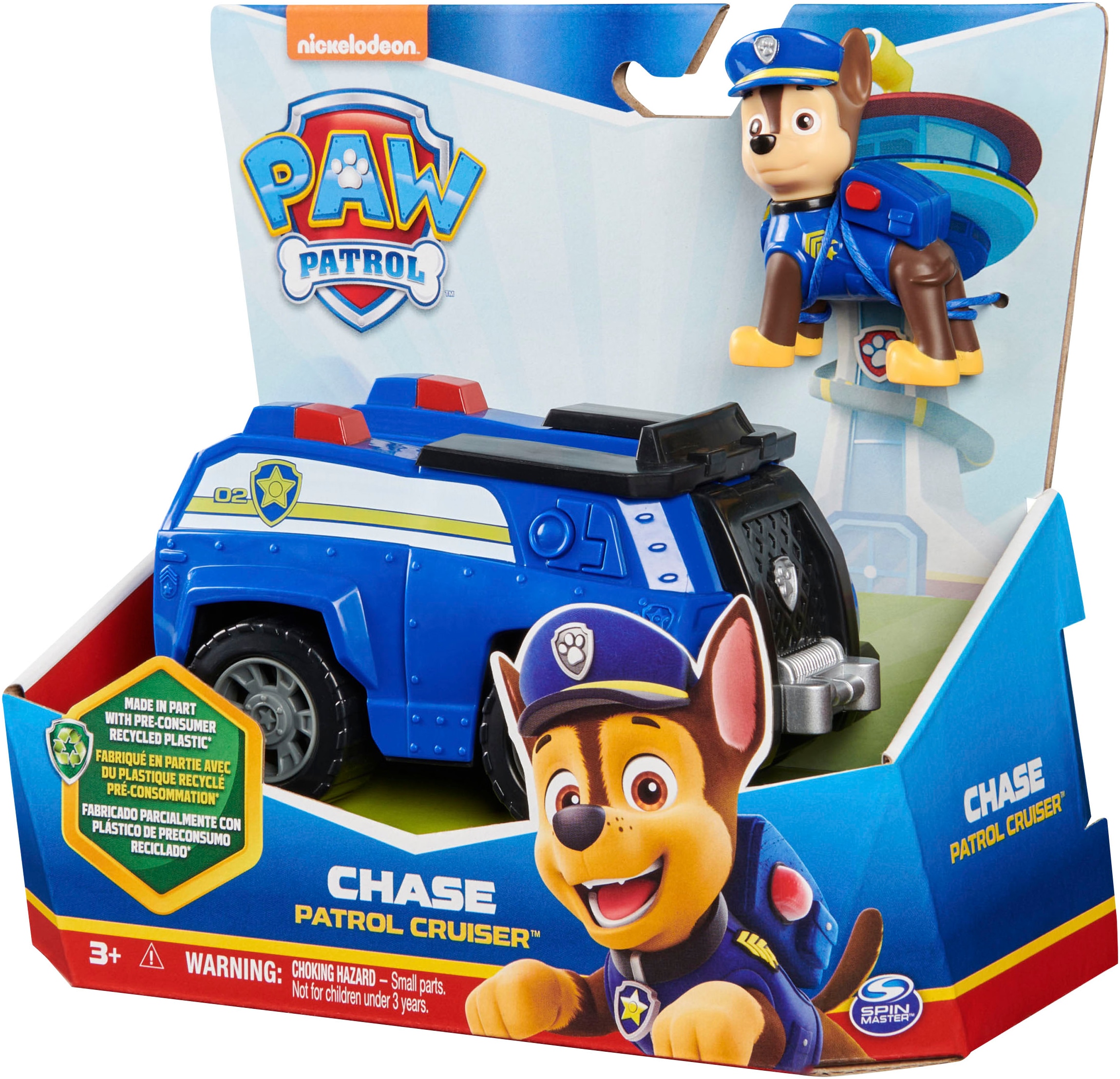 Spin Master Spielzeug-Auto »Paw Patrol - Sust. Basic Vehicle Chase«, zum Teil aus recycelten Material