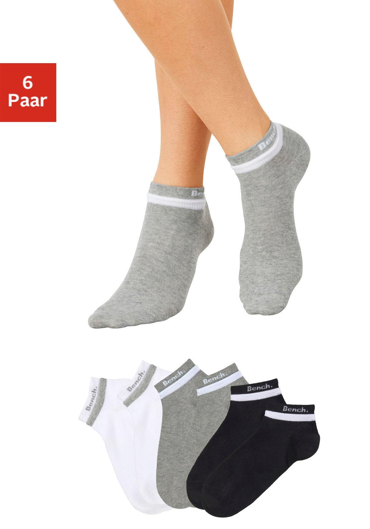 Bench. Kurzsocken, (Packung, 6 Paar), mit doppelten Bündchen günstig online kaufen