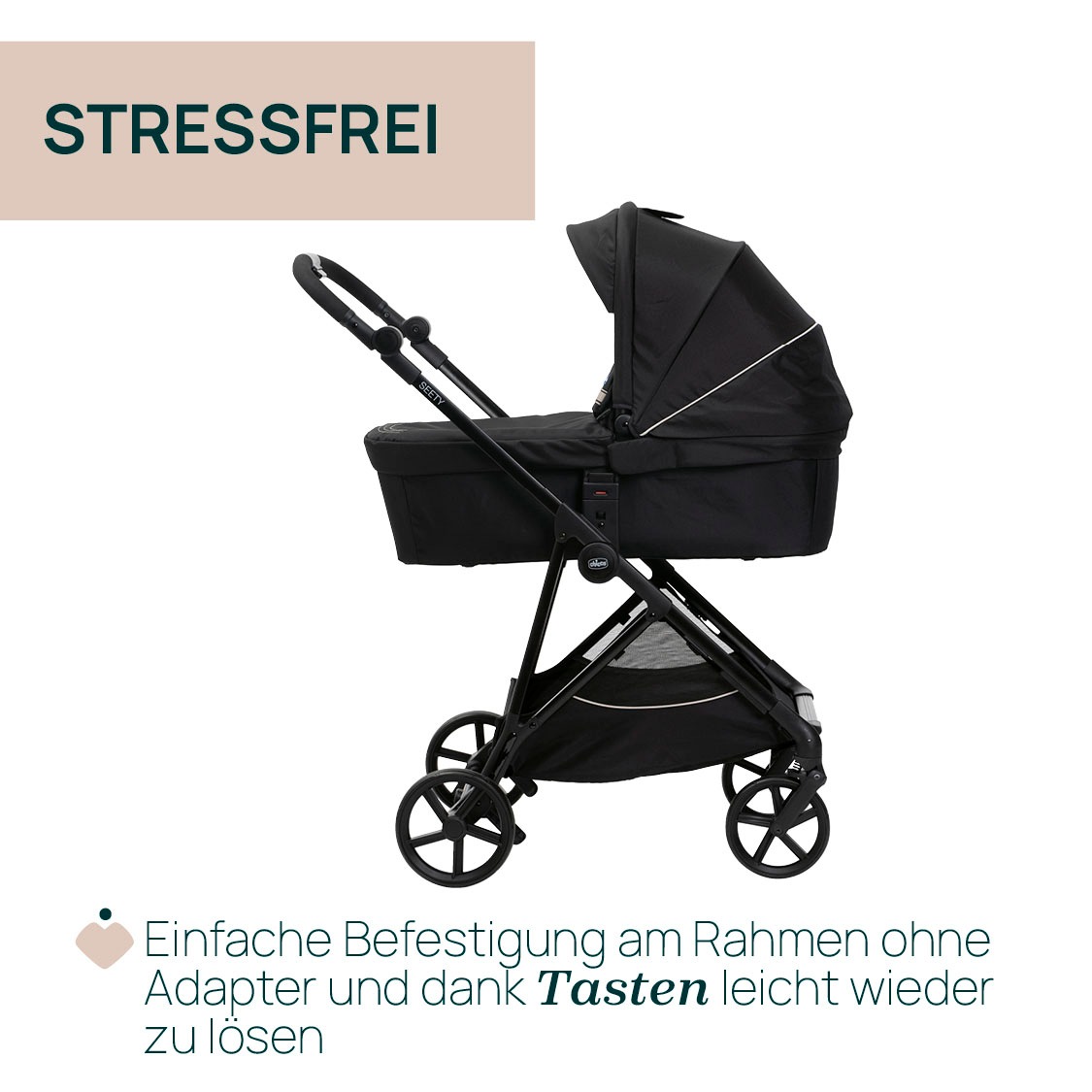 Chicco Babywanne »Seety Kinderwagenaufsatz Etna Black«