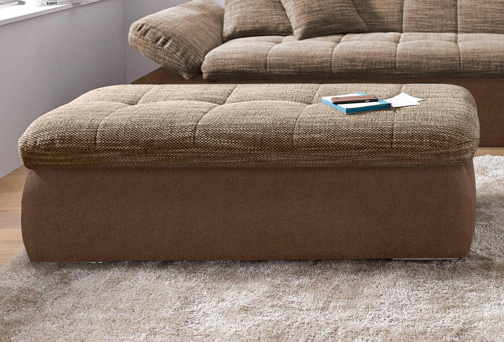 DOMO collection Polsterhocker "MORIC 136x64 cm, praktisch und komfortabel" inklusive Stauraum