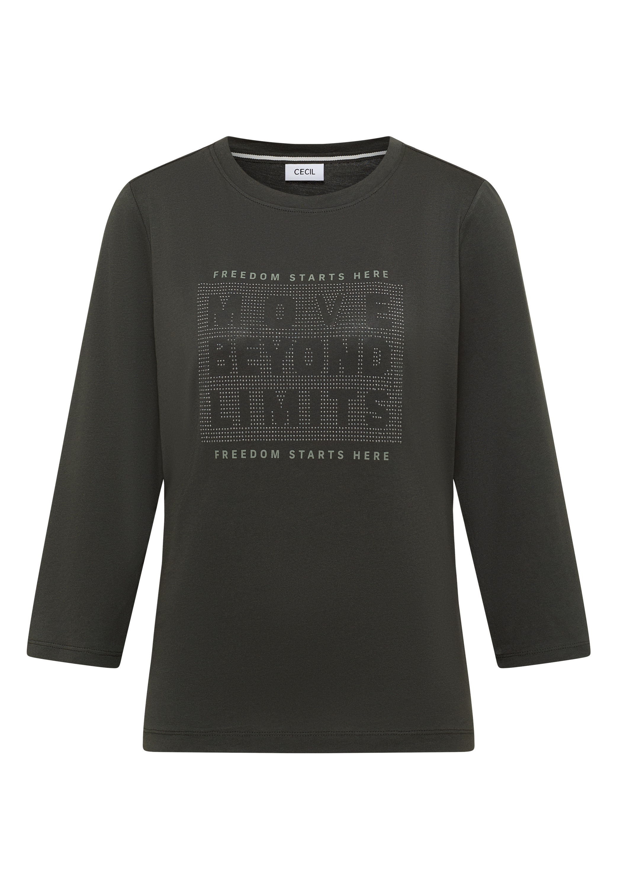 Cecil 3/4-Arm-Shirt mit U-Boot-Ausschnitt