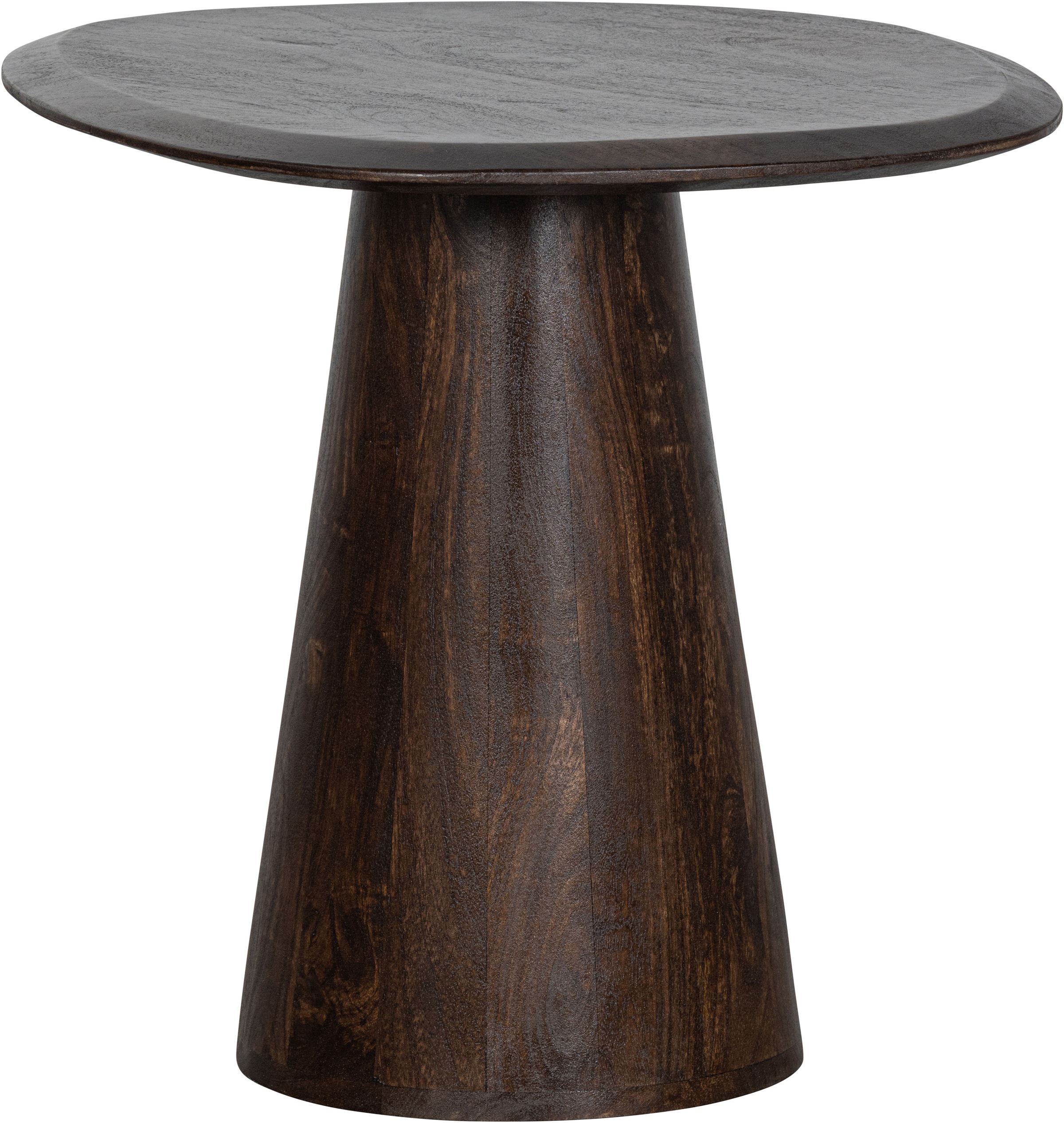 WOOOD Beistelltisch »Posture aus Mangoholz mit organischer Platte und Standfuß 60x53x51 cm« Tragkraft 15 kg, Standfuß Ø 16–29 cm, Plattendicke 3 cm