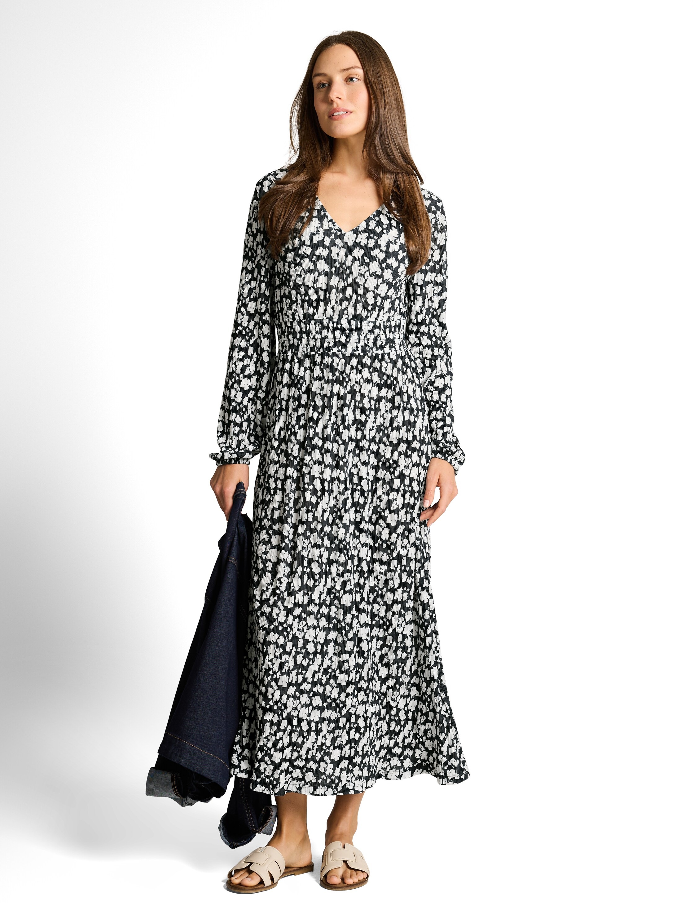 TOM TAILOR Midikleid mit All-Over Print