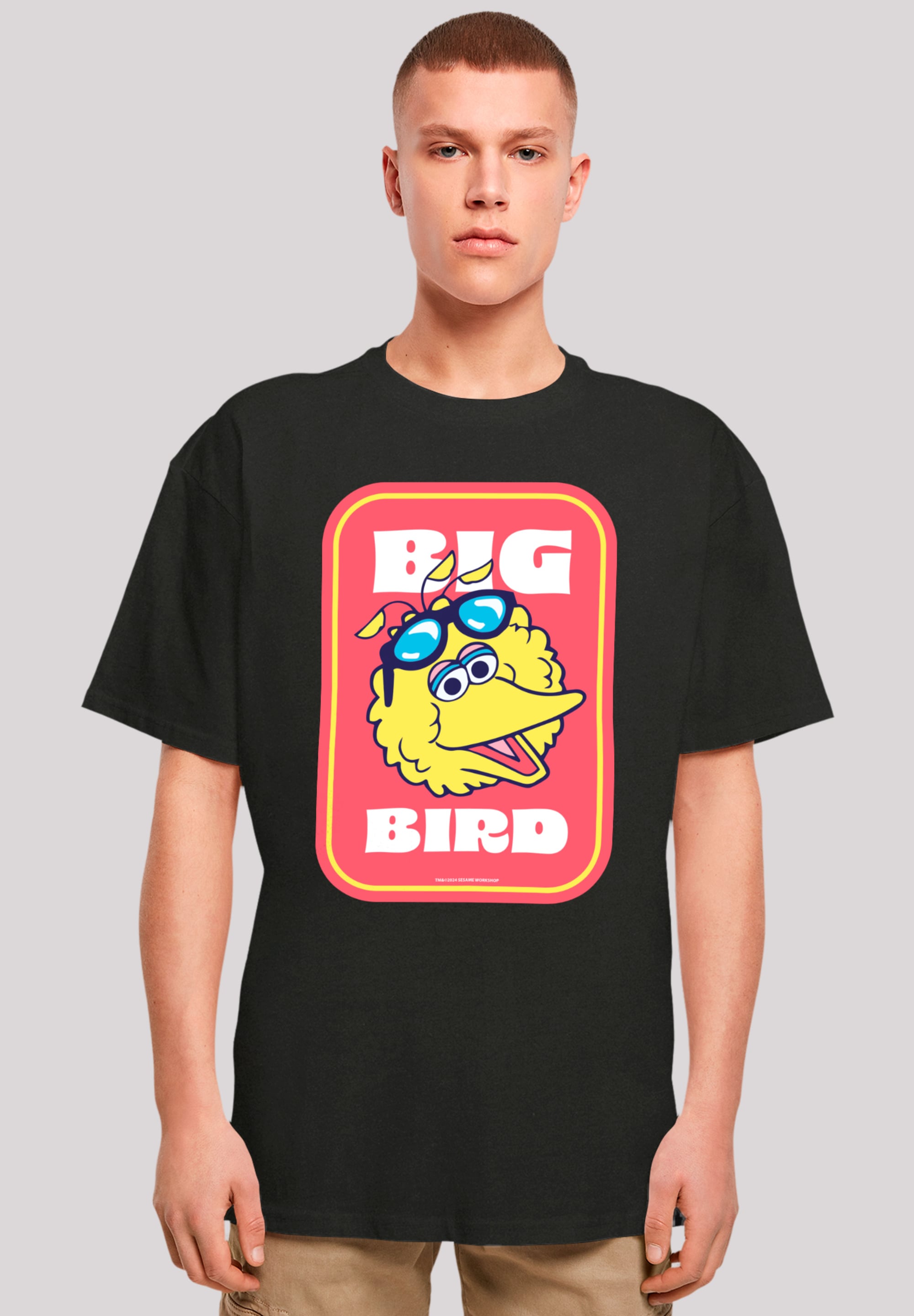 T-Shirt »Sesamstraße Bilbo Big Bird Sticker«, Premium Qualität, Weihnachts-Kollection