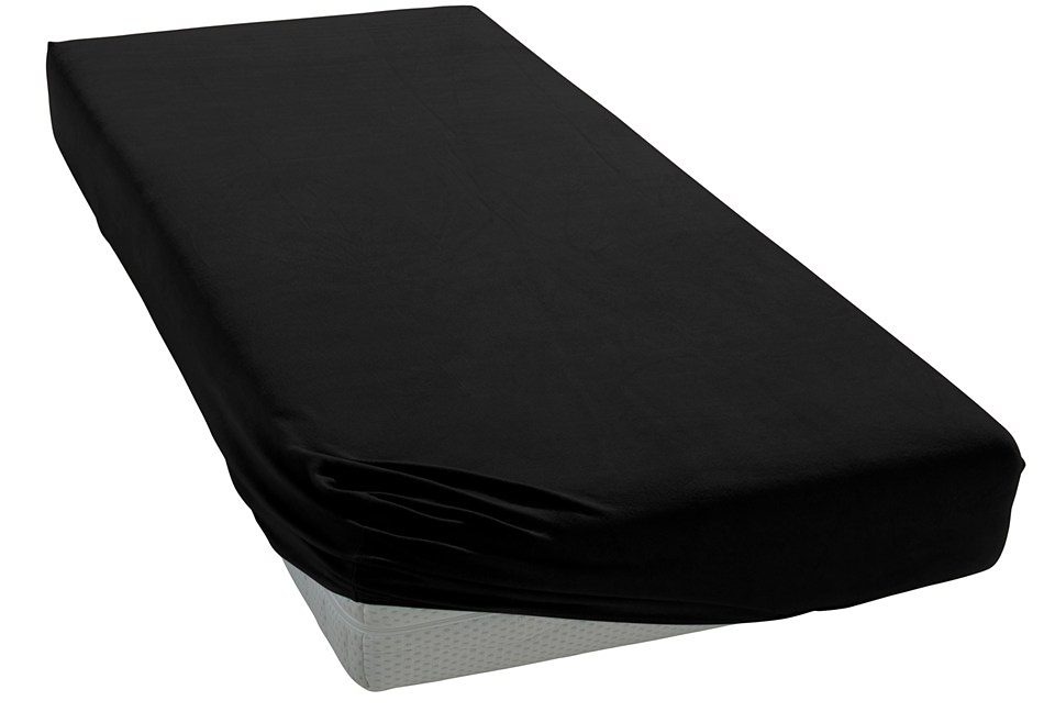 Spannbettlaken BELLANA, L:200cm, schwarz, Mako-Jersey, Obermaterial: 100% Baumwolle, Bettlaken, "Melone in Gr. 70x140, 90x200, 140x200 oder 180x200
