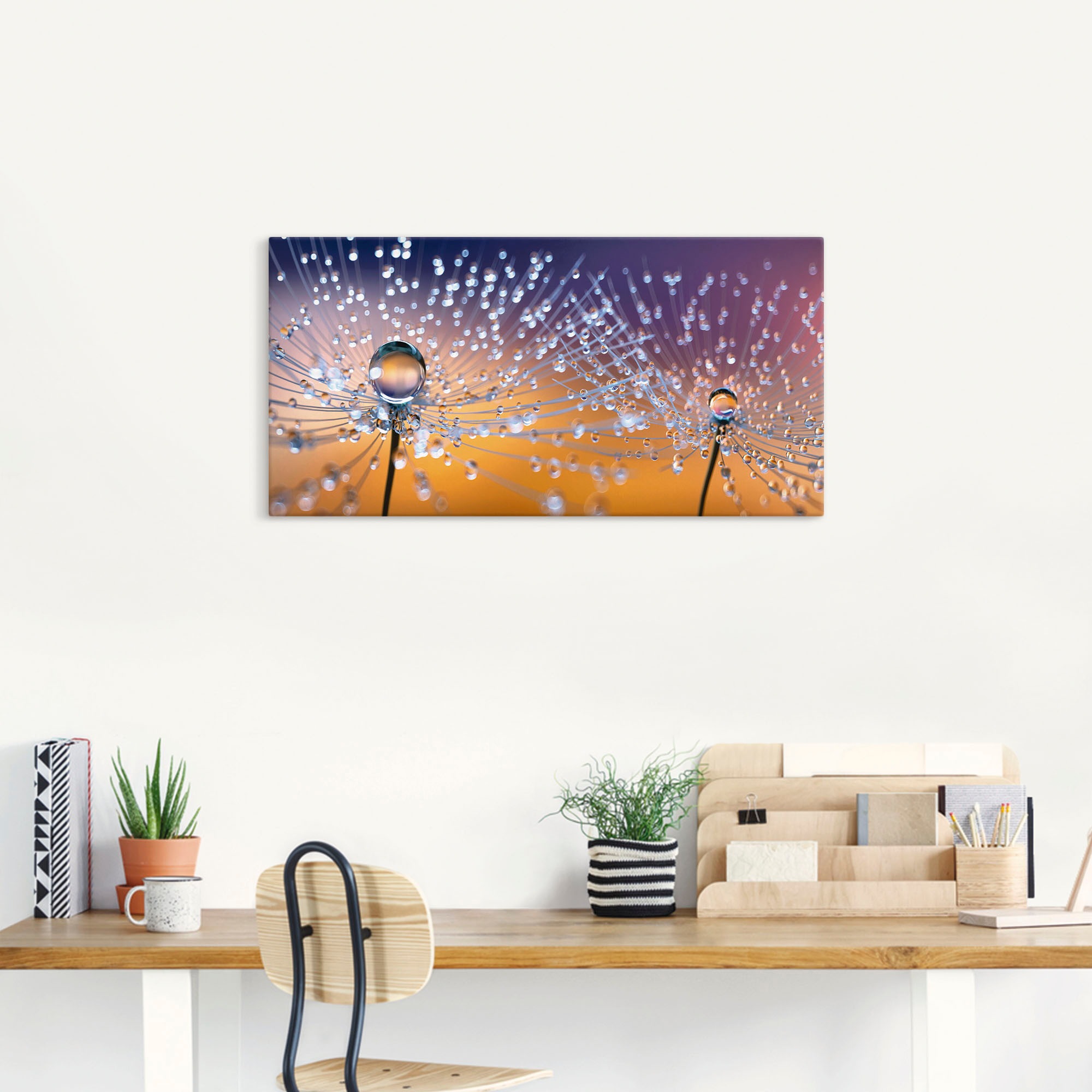 Thumbnail - Artland Leinwandbild "Pusteblumen Tautropfen" Blumenbilder 1 Stk. tlg. als Alubild, Outdoorbild, Leinwandbild, Poster, W...