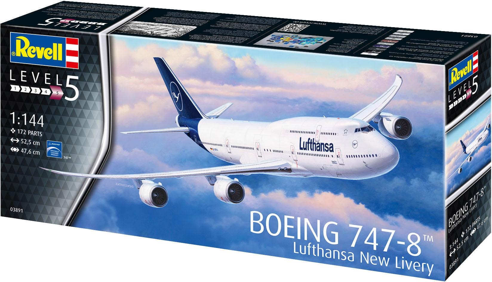 Revell® Modellbausatz »Boeing 747-8, Lufthansa New Livery«, 1:144, Made in Europe
