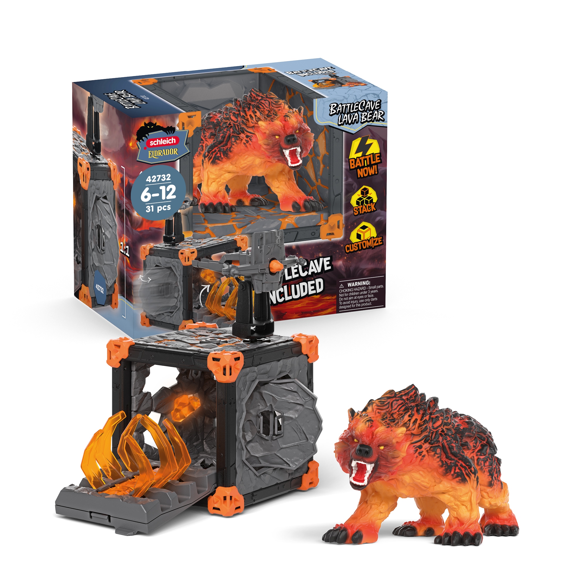 Schleich® Spielfigur »ELDRADOR® CREATURES, BattleCave Lavabär (42732)«