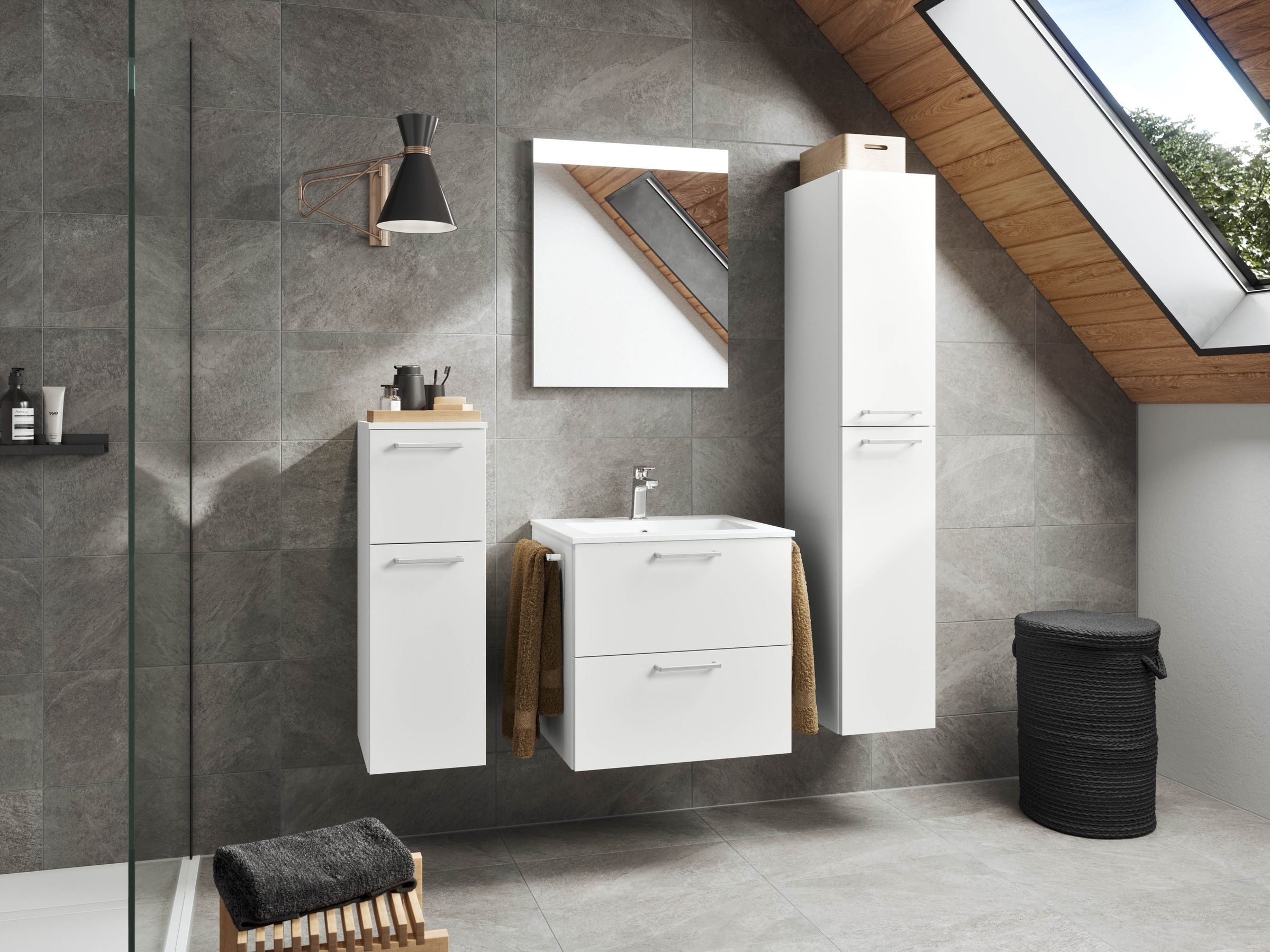nobilia Badmöbel-Set "Tolvina" vormontiert, mit Soft-Close, 2 Stk. tlg. günstig online kaufen