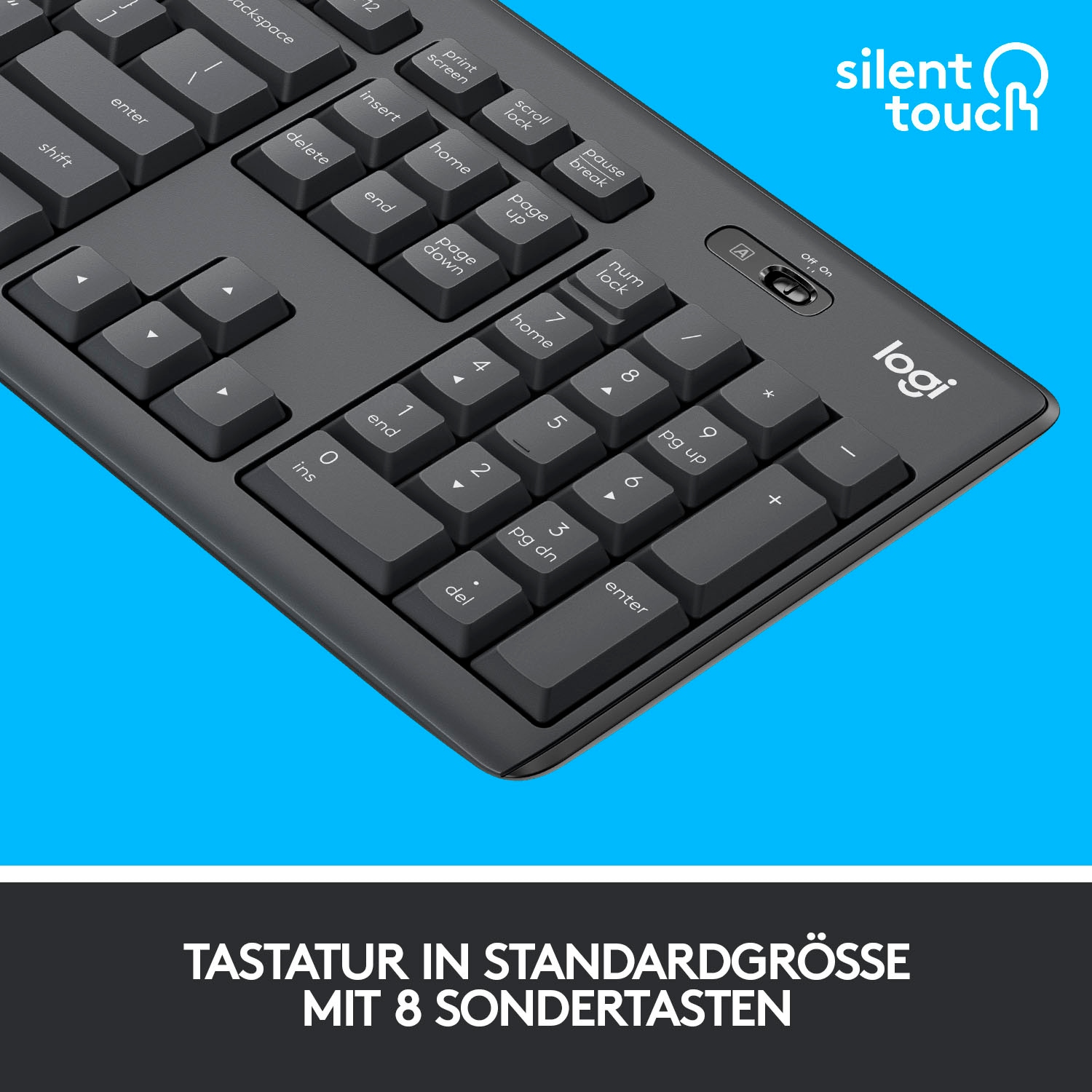 Logitech Tastatur- und Maus-Set »MK295 Silent Wireless Combo«