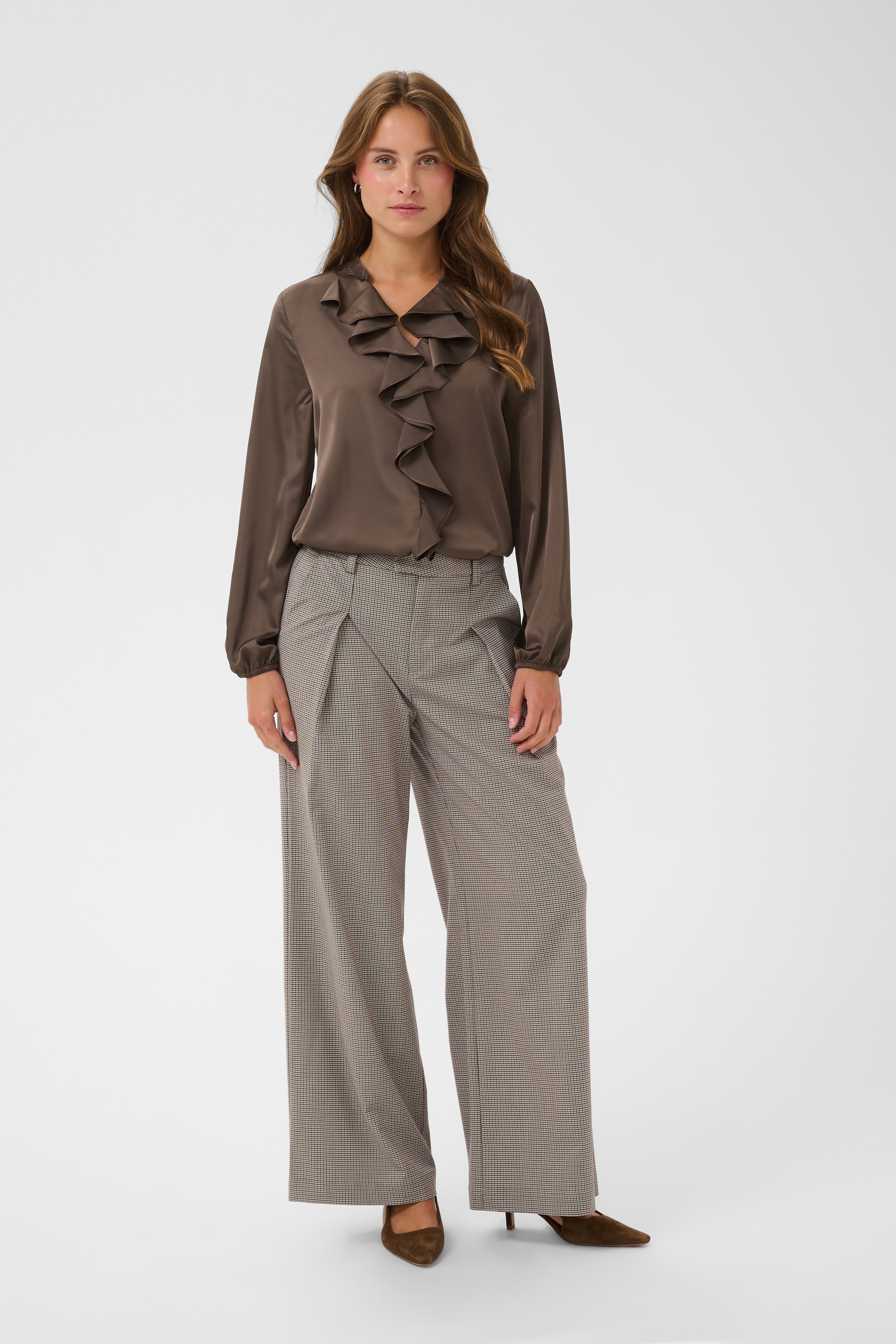 Saint Tropez Rüschenbluse »LodisaSZ Blouse« Materialmix, Regular fit