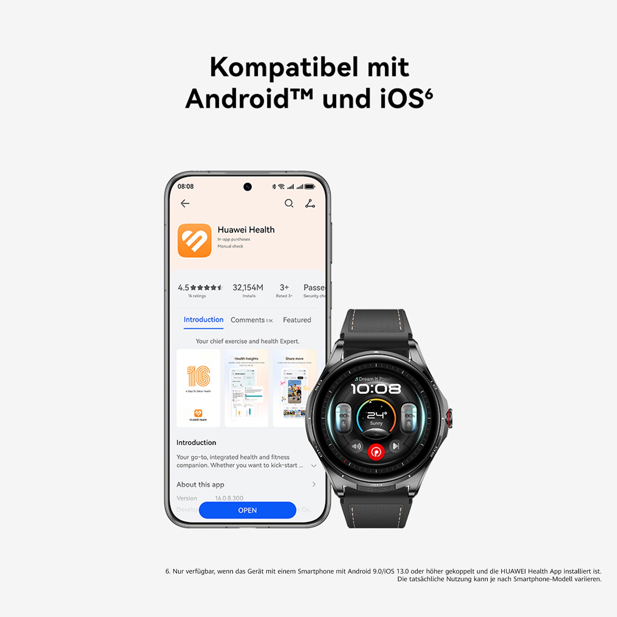 Huawei Smartwatch »WATCH Buds 2«(/ 1,5 ″) Harmony OS