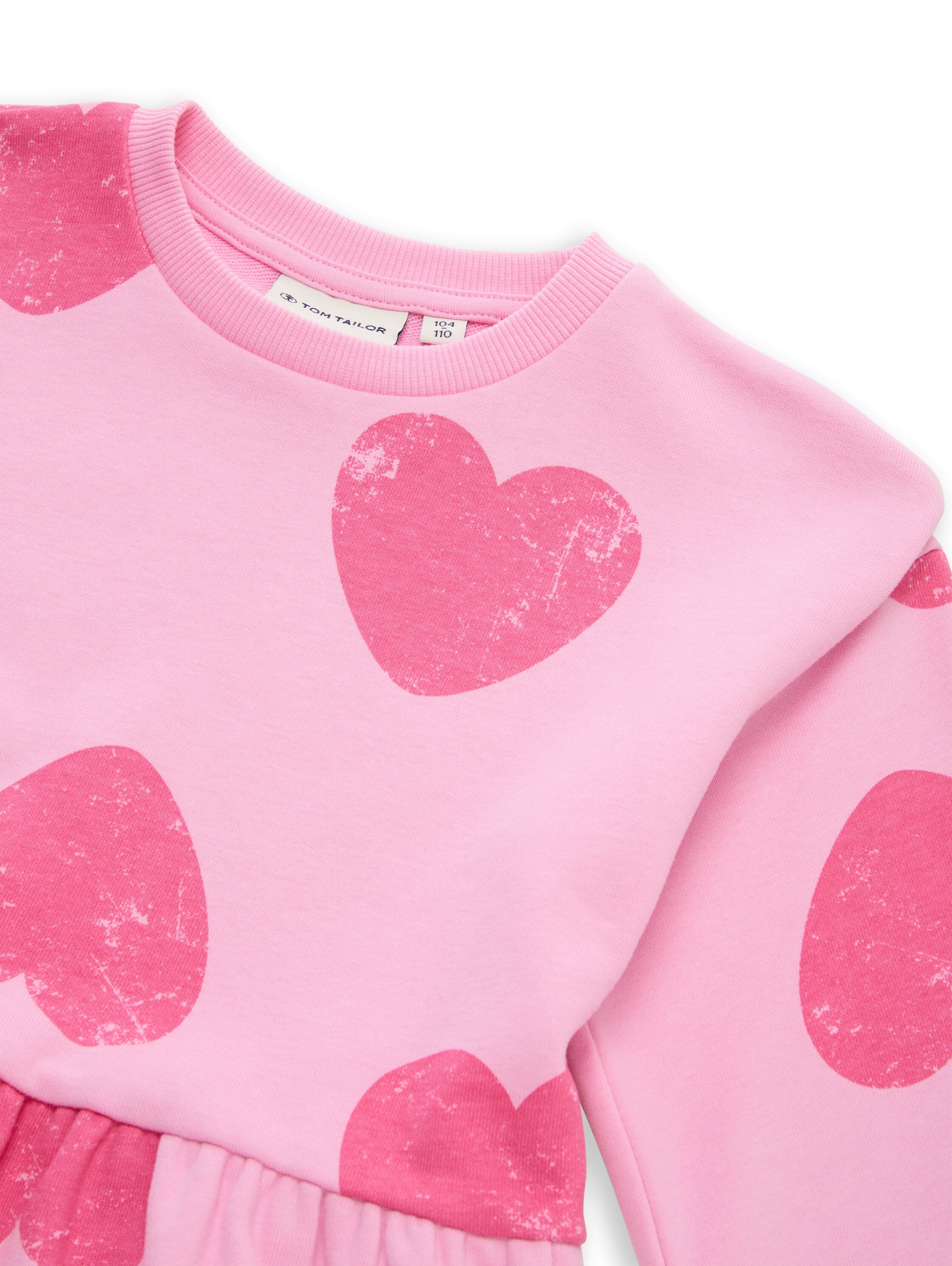 TOM TAILOR Sweatkleid mit All-Over Print