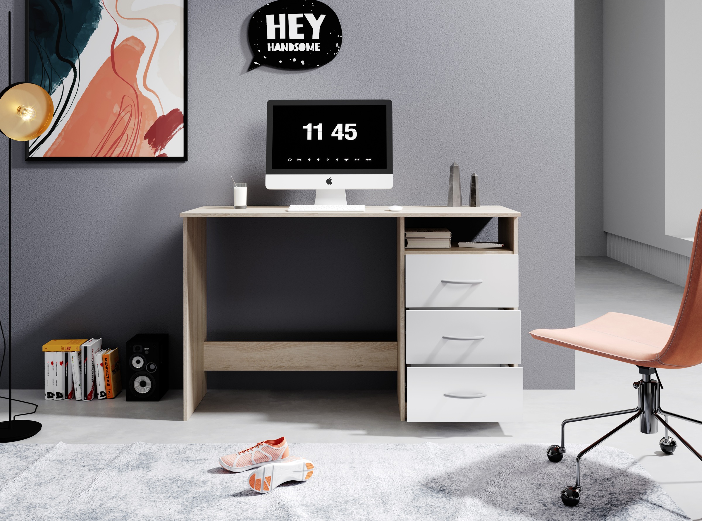 BEGA OFFICE Schreibtisch "Adria, Computertisch,", Schubkästen rechts oder l günstig online kaufen
