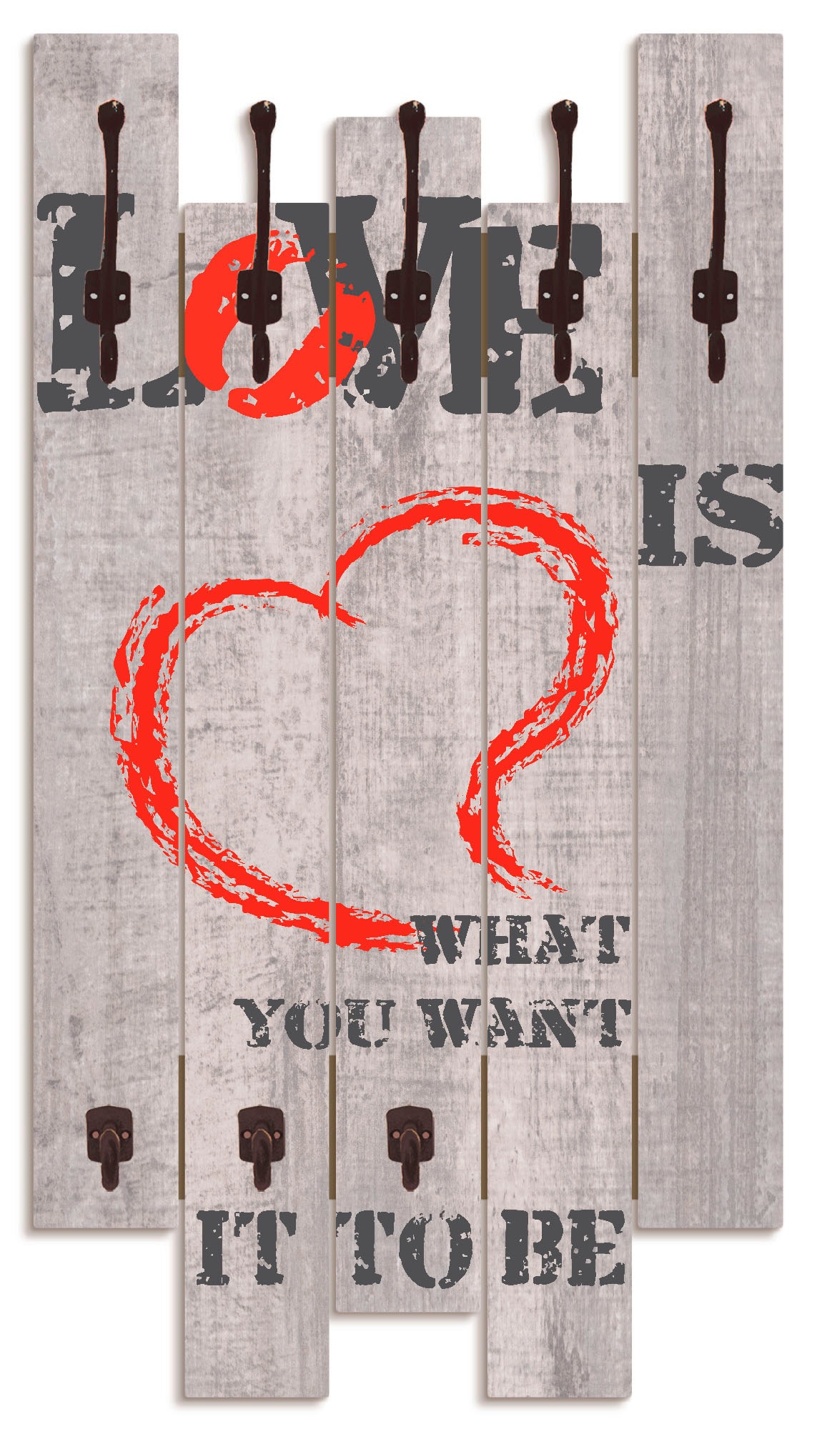Artland Garderobenleiste »Liebe ist...«, teilmontiert