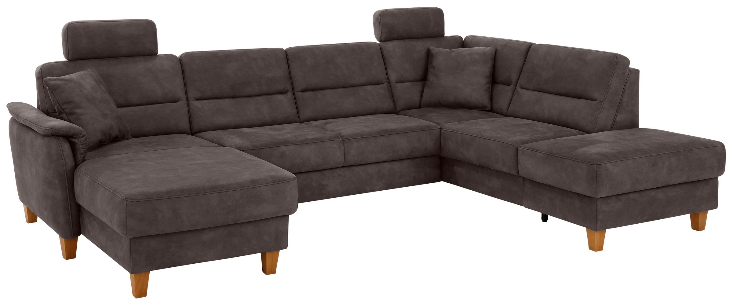 Home affaire Wohnlandschaft "Palmera U-Form, B: 308 cm" optional Bettfunkti günstig online kaufen