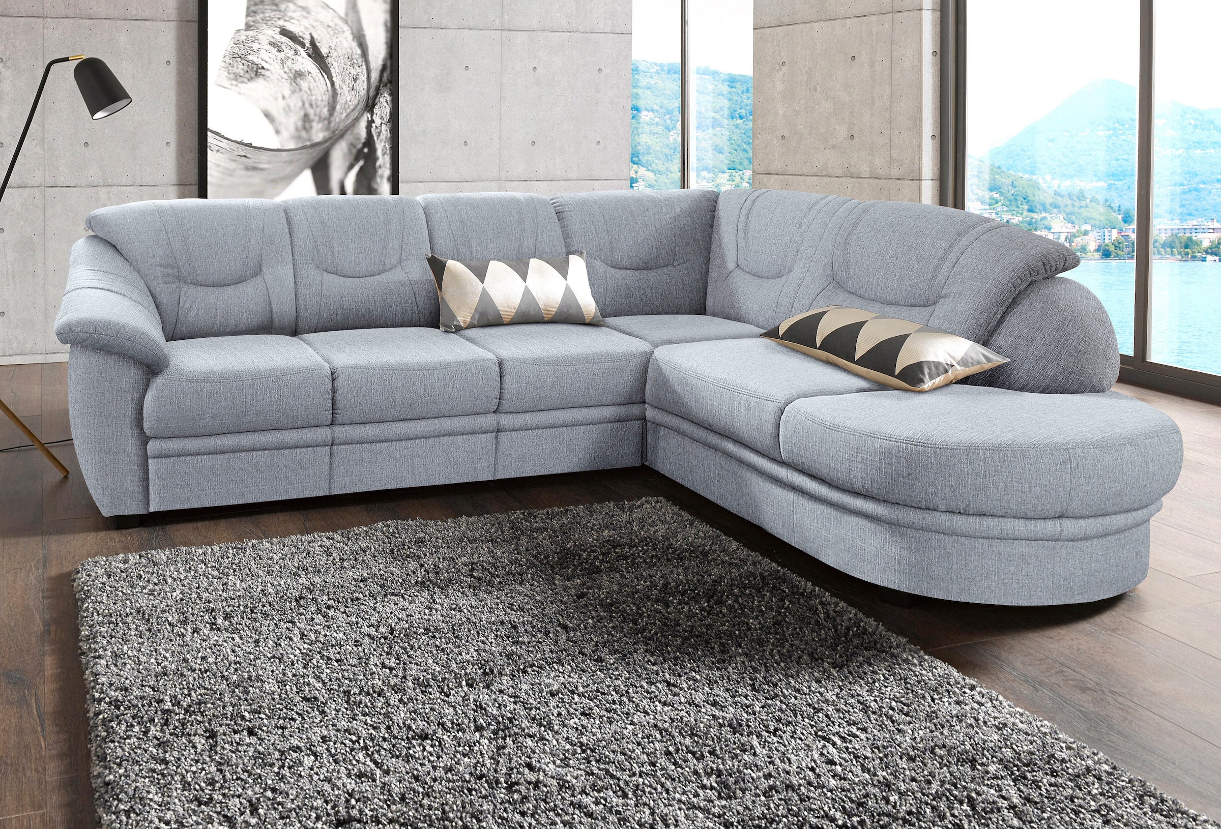 sit&more Ecksofa "Savoni L-Form", wahlweise mit Bettfunktion