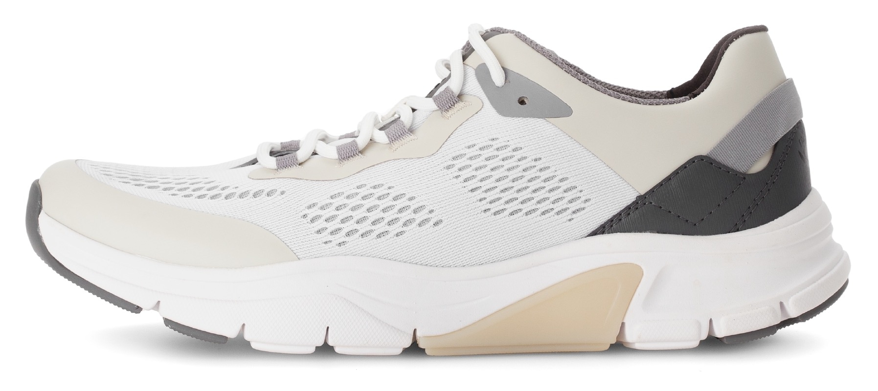 Gabor Rollingsoft Keilsneaker, Freizeitschuh, Halbschuh, Schnürschuh mit Kontrastbesätzen, Weite G