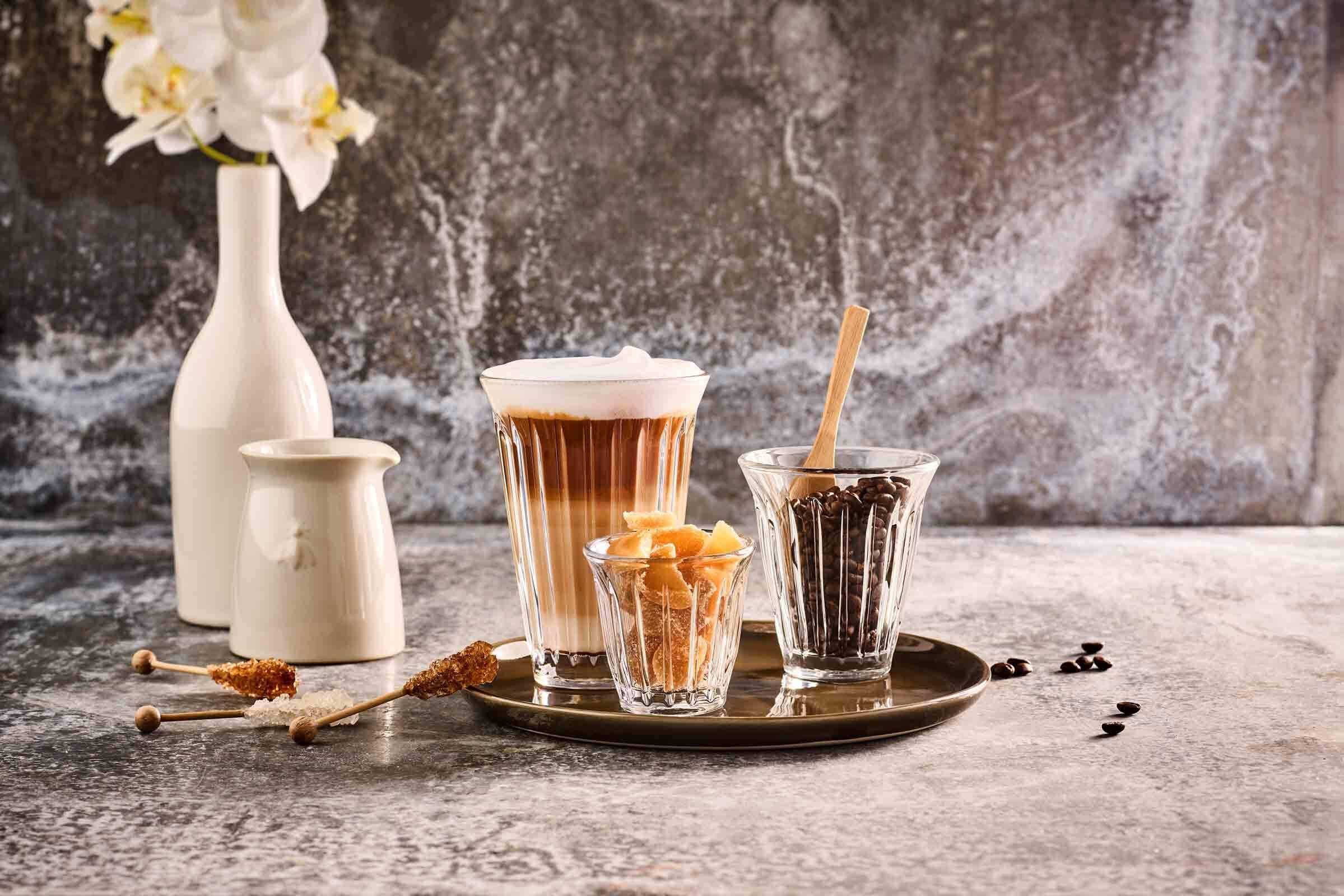 La Rochère France Latte-Macchiato-Glas »Kaffeegläser Zinc 190 ml 6er Set transparent« Spülmaschinengeeignet