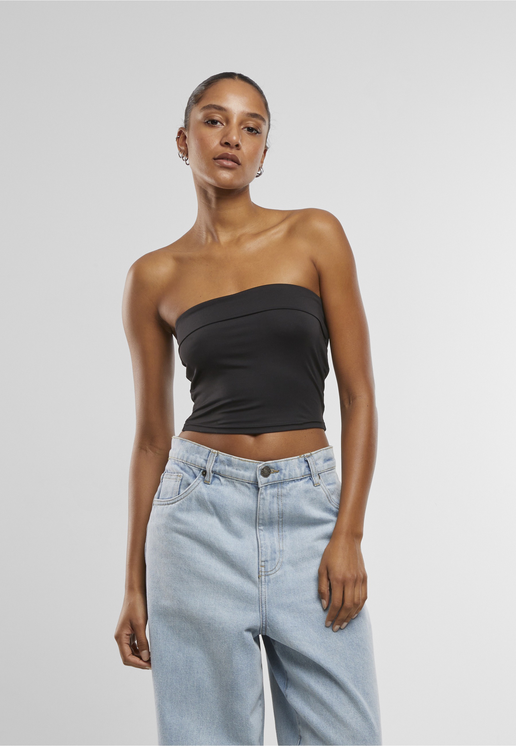 URBAN CLASSICS Kurzarmshirt »Urban Classics Ladies Bandeau Cropped Top« 1