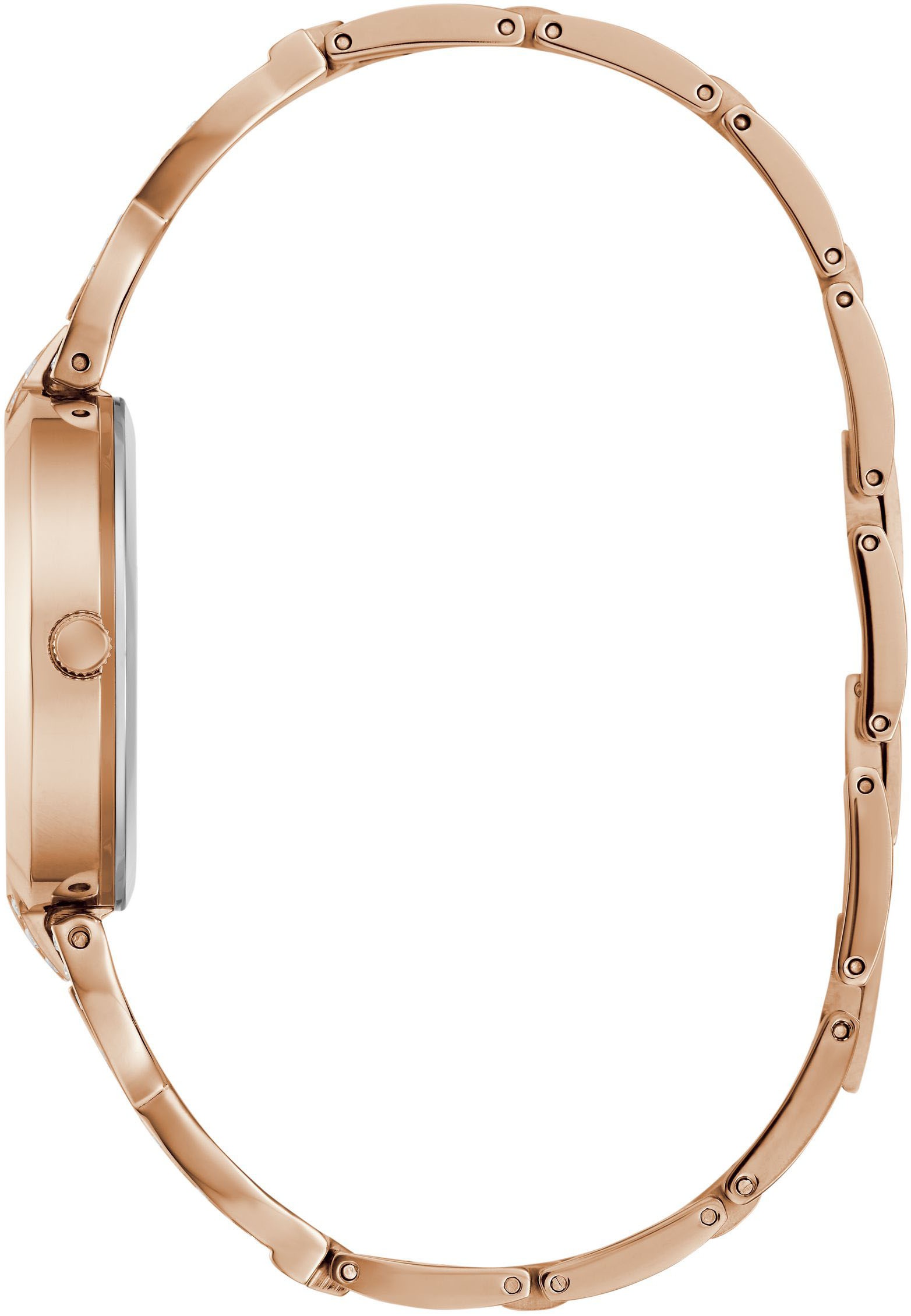 Guess Quarzuhr »CORAL«, Armbanduhr, Damenuhr, Edelstahlarmband