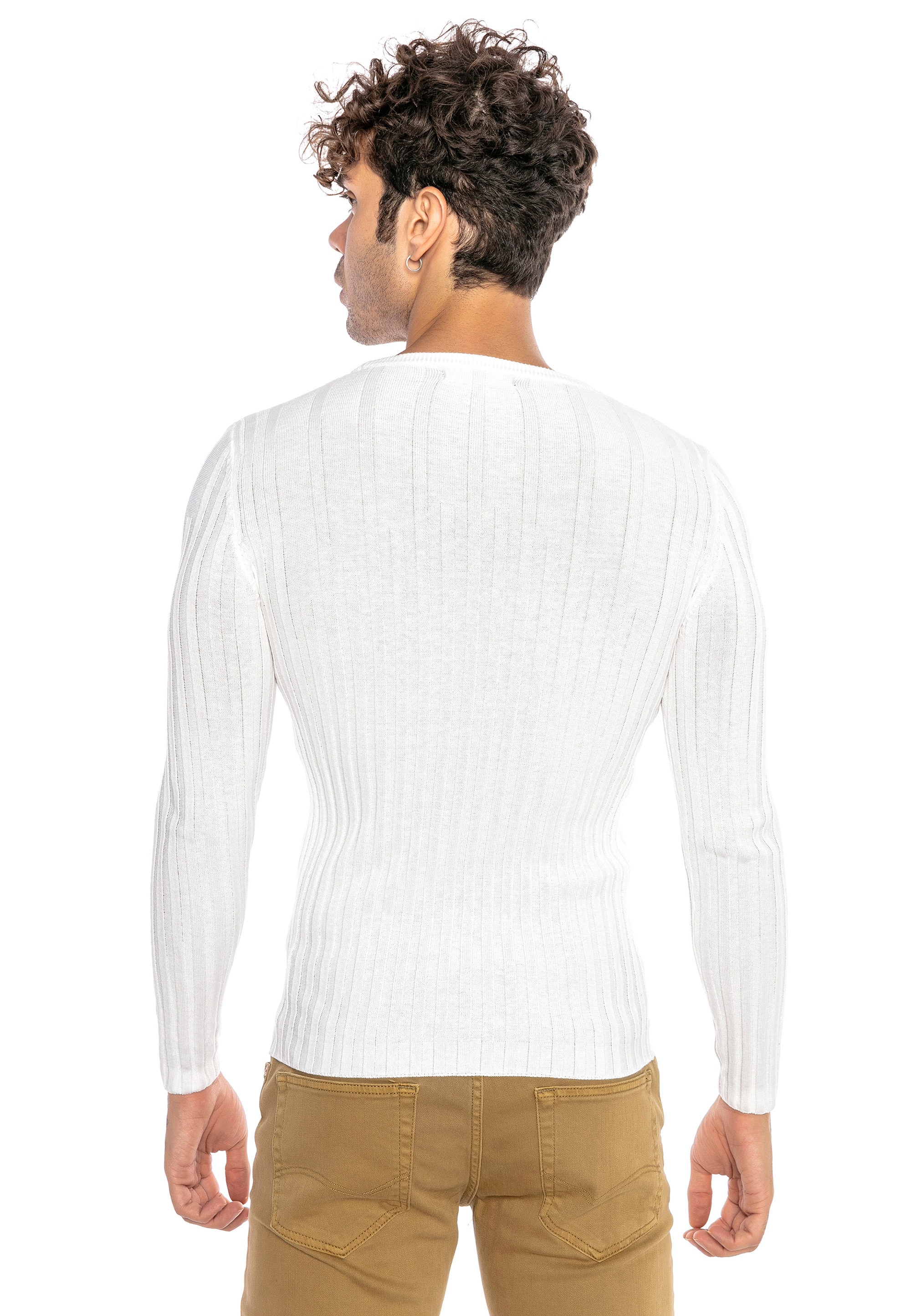 RedBridge Strickpullover »Broken Arrow«, mit breitem Rippstrickmuster