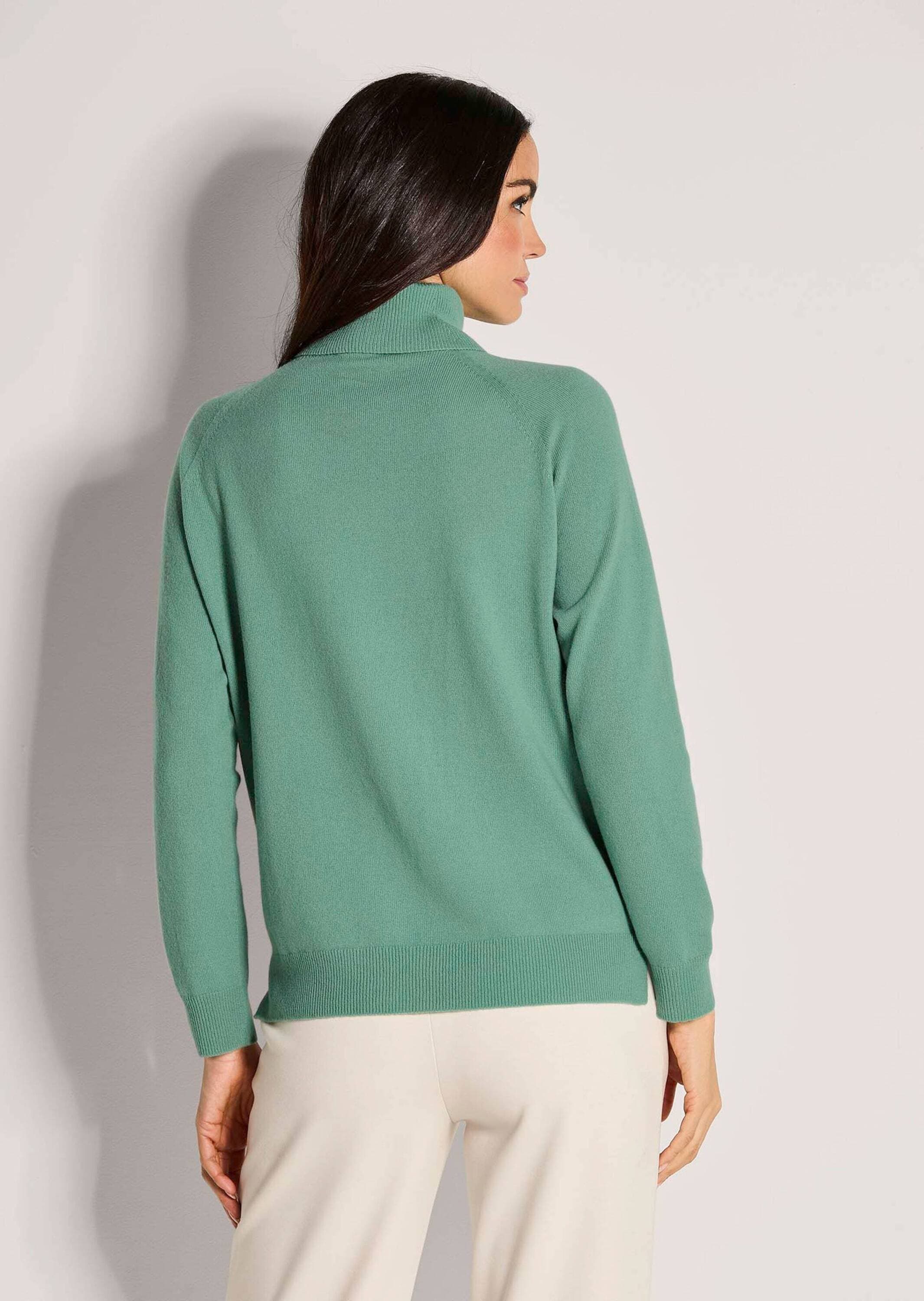 MADELEINE Rollkragenpullover »Kaschmirpullover Rollkragenpullover mit Rippstrick-Details« Aus Good-Cashmere