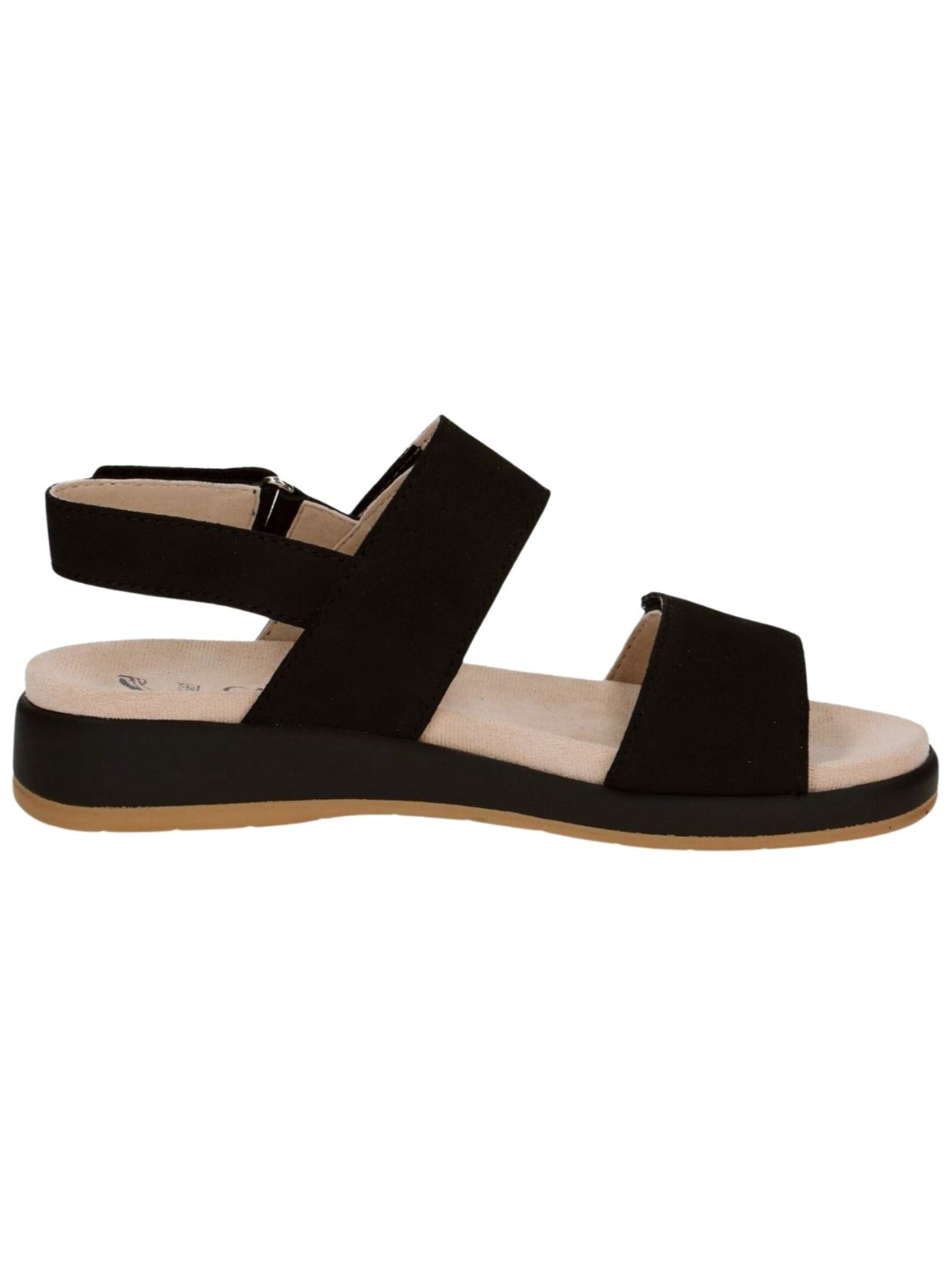 Riemchensandale CAPRICE "Caprice Sandalen Nubukleder", Damen, Gr. 38, schwarz, Nubukleder, Schuhe Riemchensandale 3