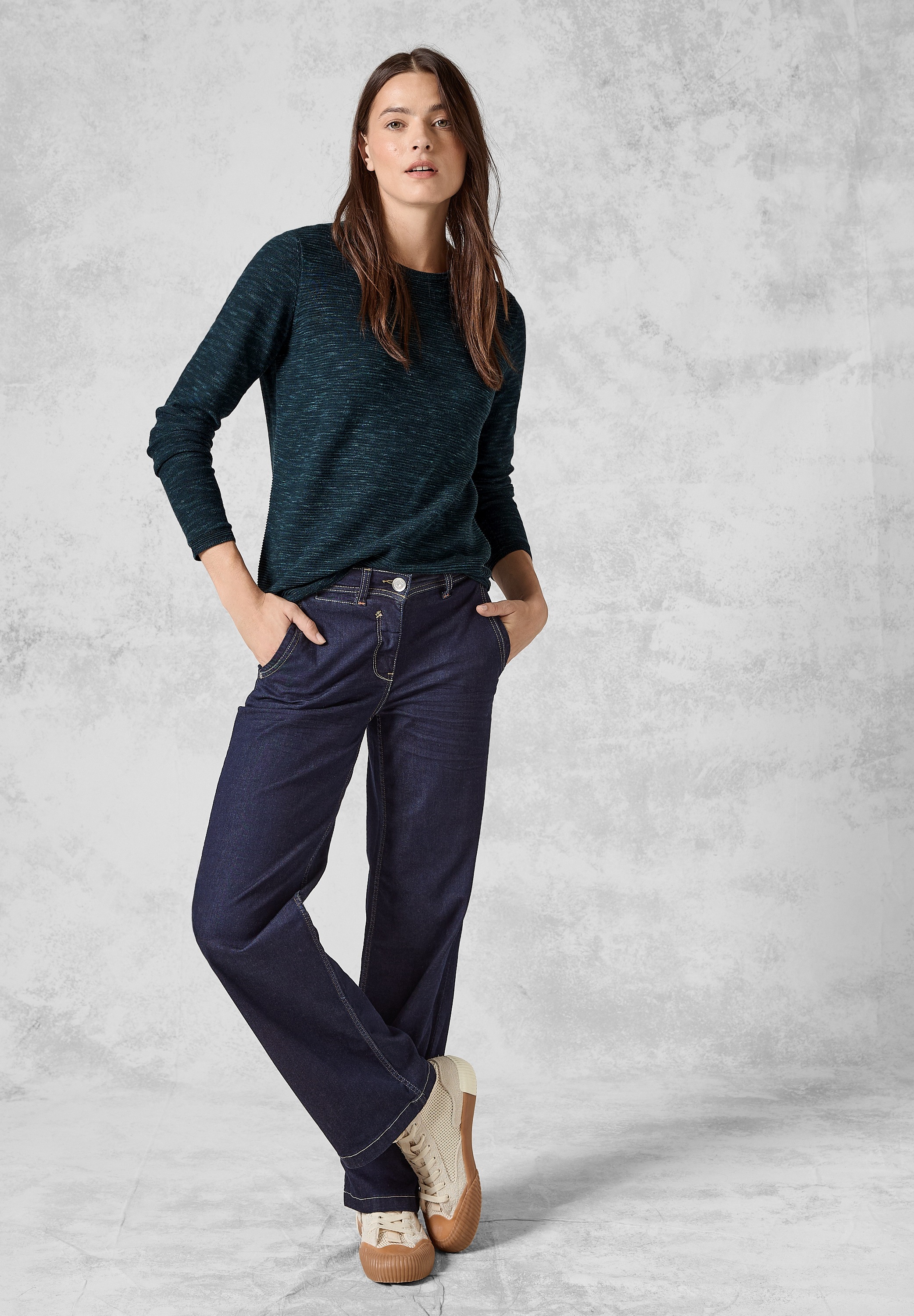 Cecil Strickpullover, mit Rundhalsausschnitt