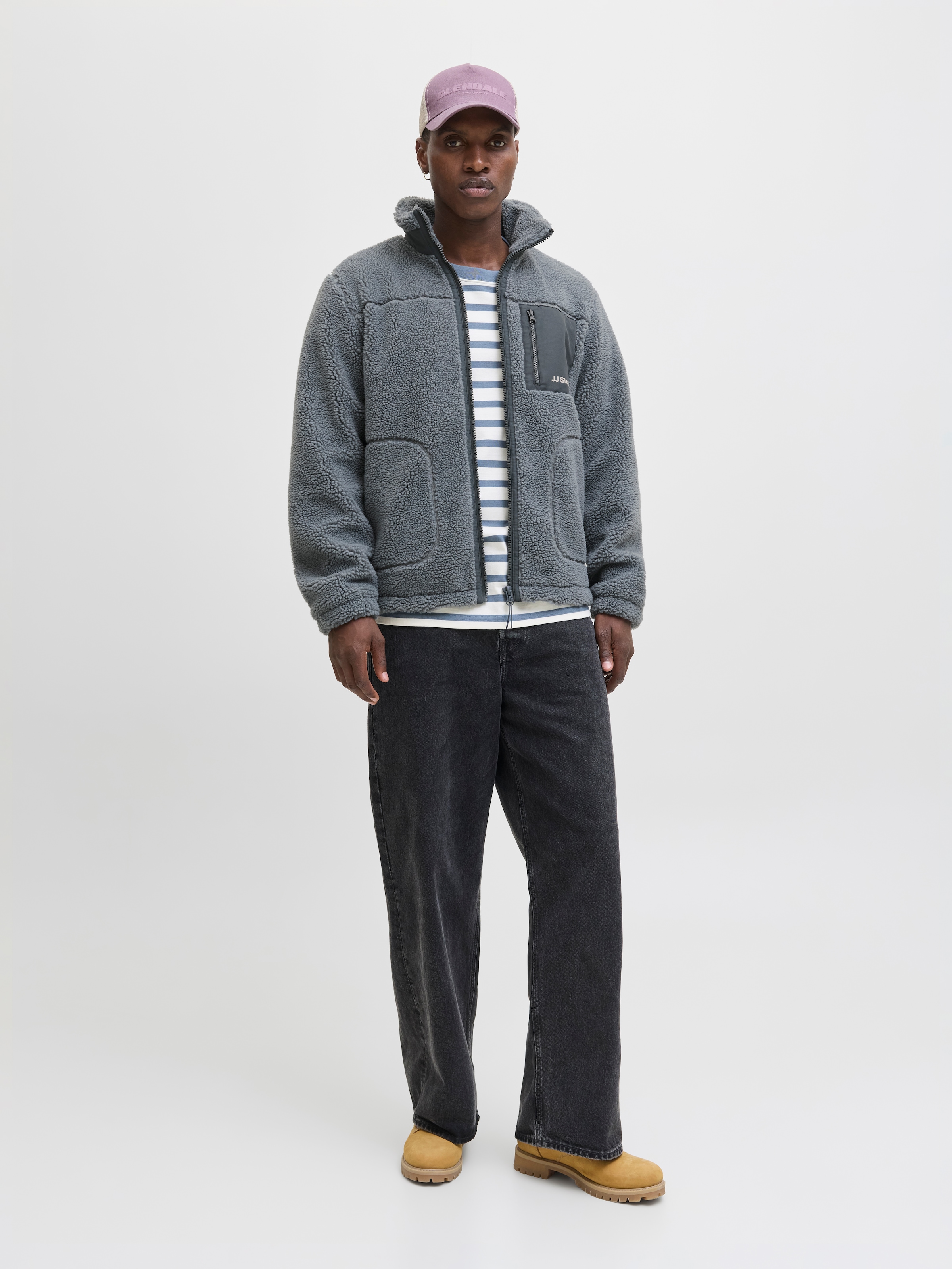Jack & Jones Fleecejacke »JJESOHO TEDDY JACKET NOOS«, ohne Kapuze