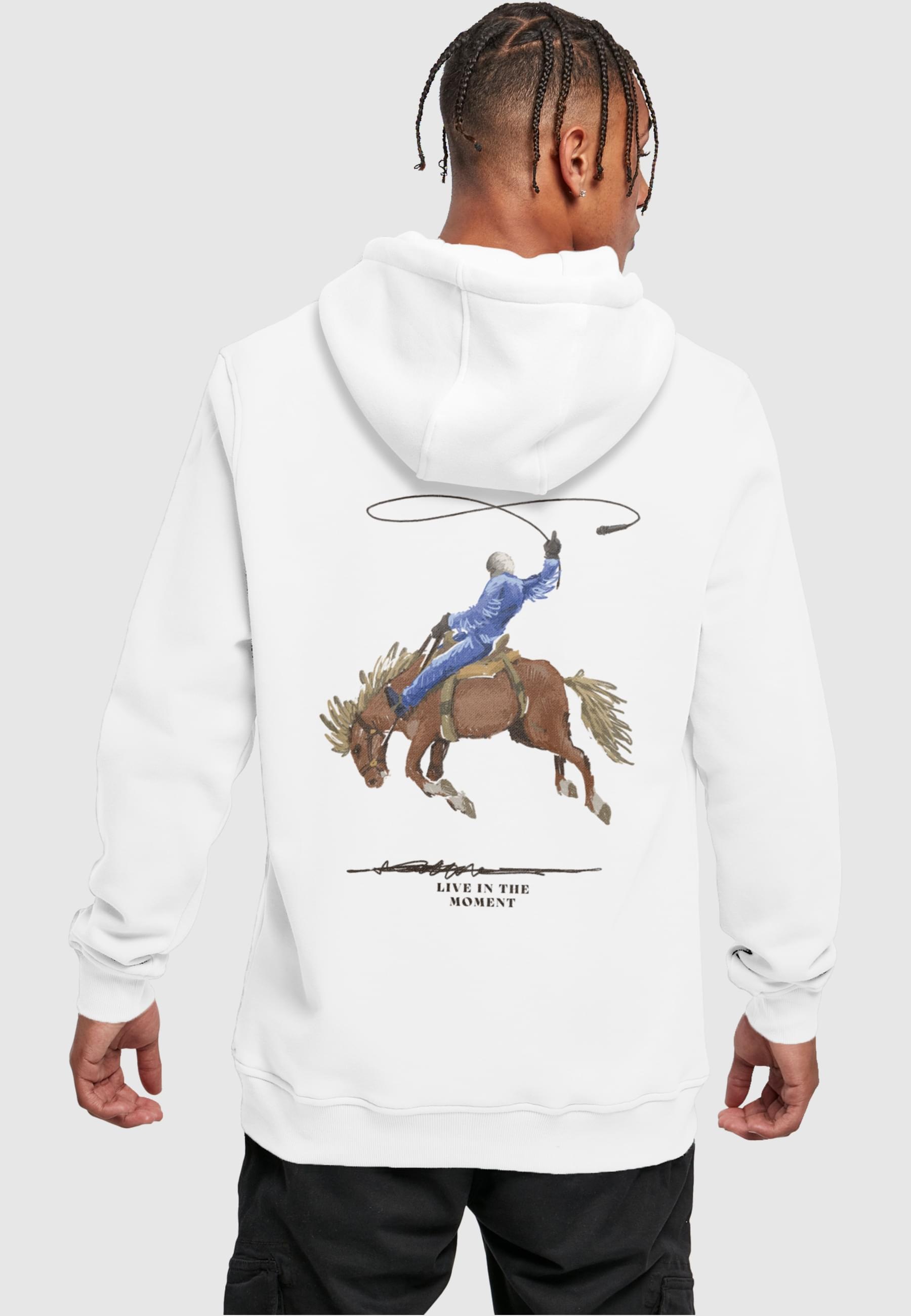 MisterTee Kapuzensweatshirt »MisterTee Herren Live In The Moment Hoody«, (1 tlg.)