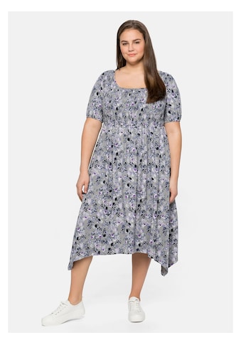 Sheego Jerseykleid »sheego Jerseykleid«, mit Blumendruck und Karree-Ausschnitt kaufen