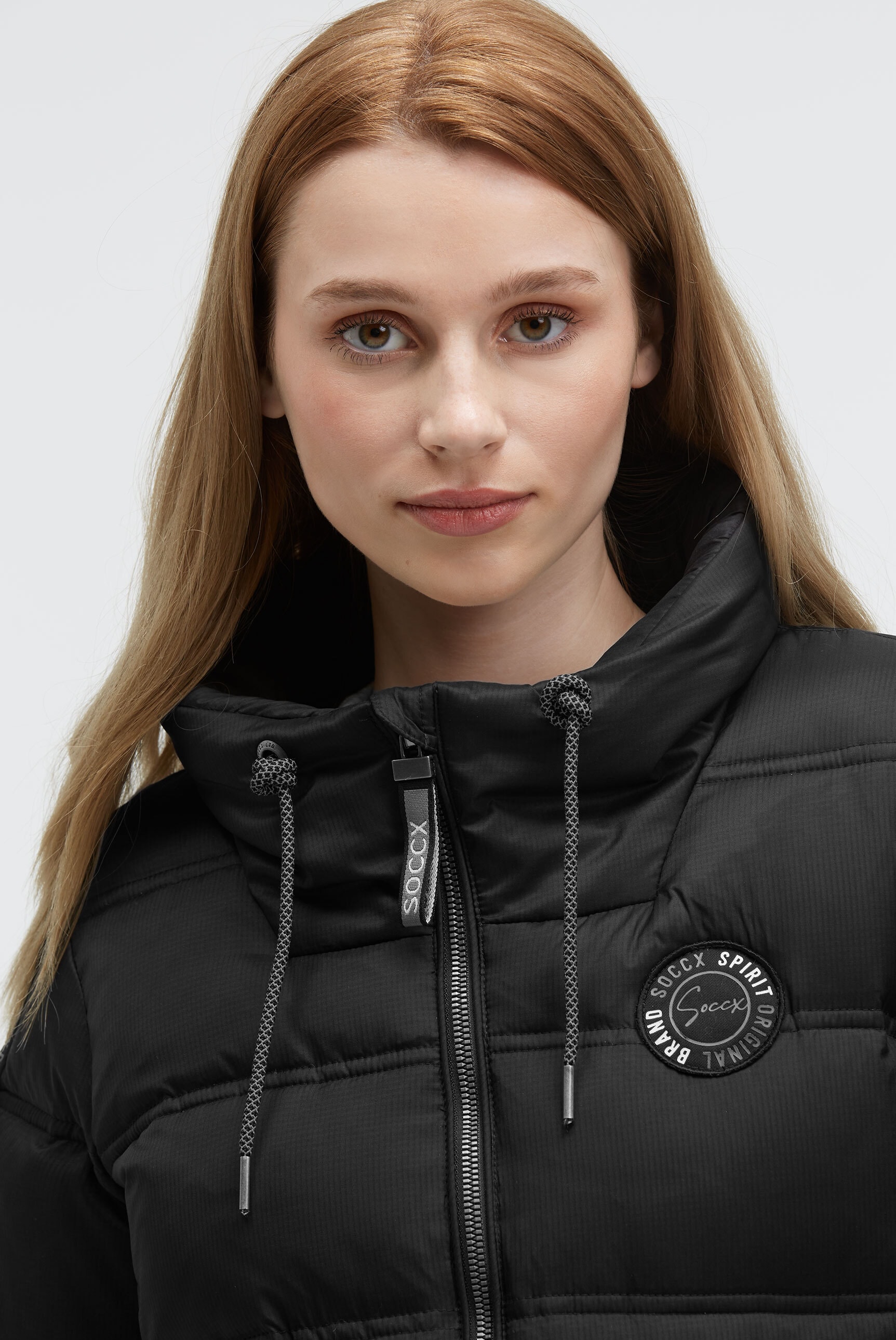 SOCCX Winterjacke, mit Kapuze, mit integrierter Kapuze