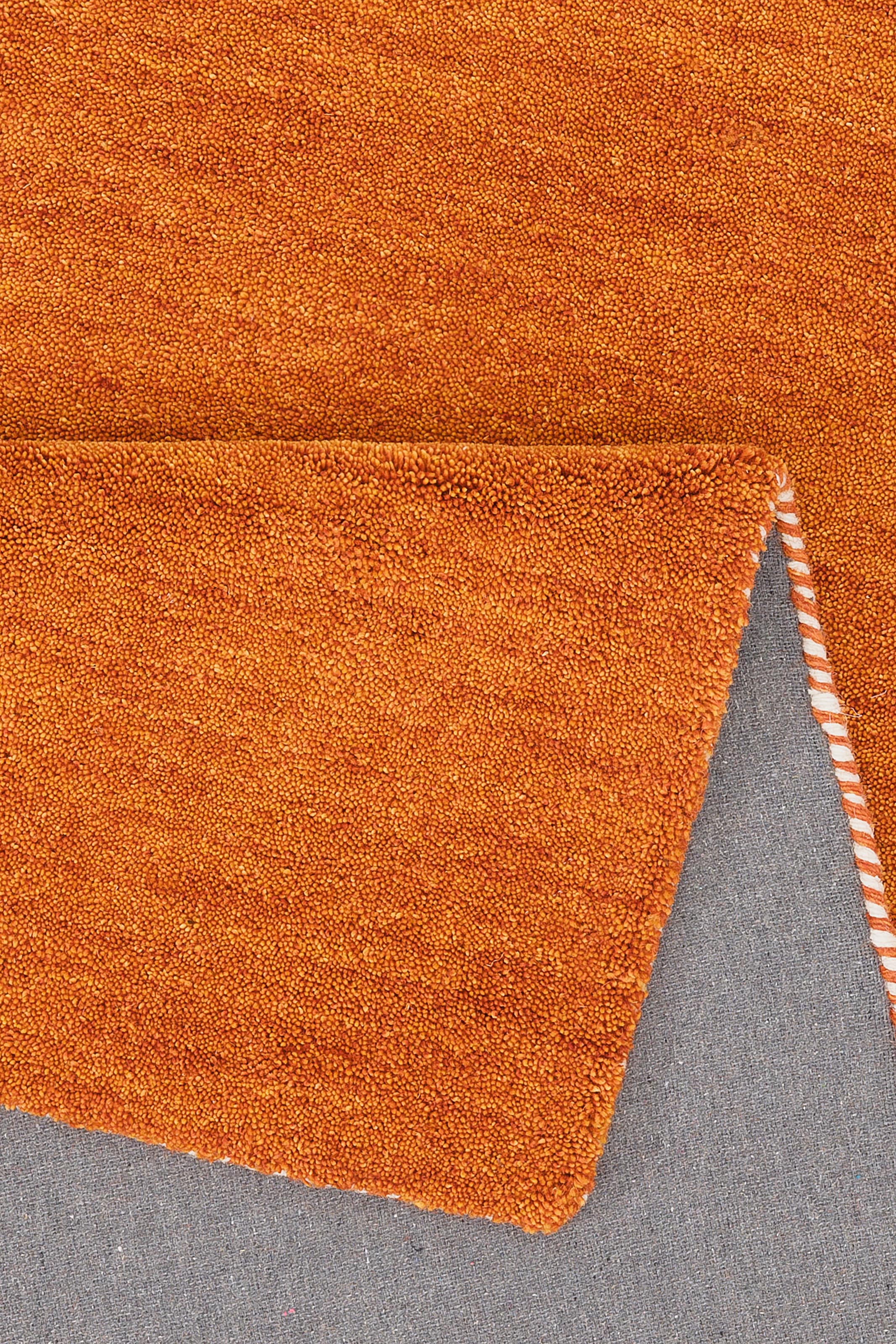 THEKO Wollteppich »Gabbeh Uni, Handgefertigt, Teppich, meliert, reine Wolle,« rechteckig 14 mm Höhe Schlafzimmer, Wohnzimmer, Esszimmer, auch als Läufer oder rund