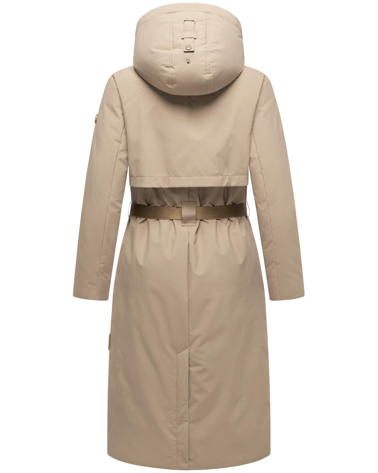 Thumbnail - Navahoo Wintermantel "Waldbummler 14" Wasserabweisender Winterparka mit Kapuze und Taillengürtel