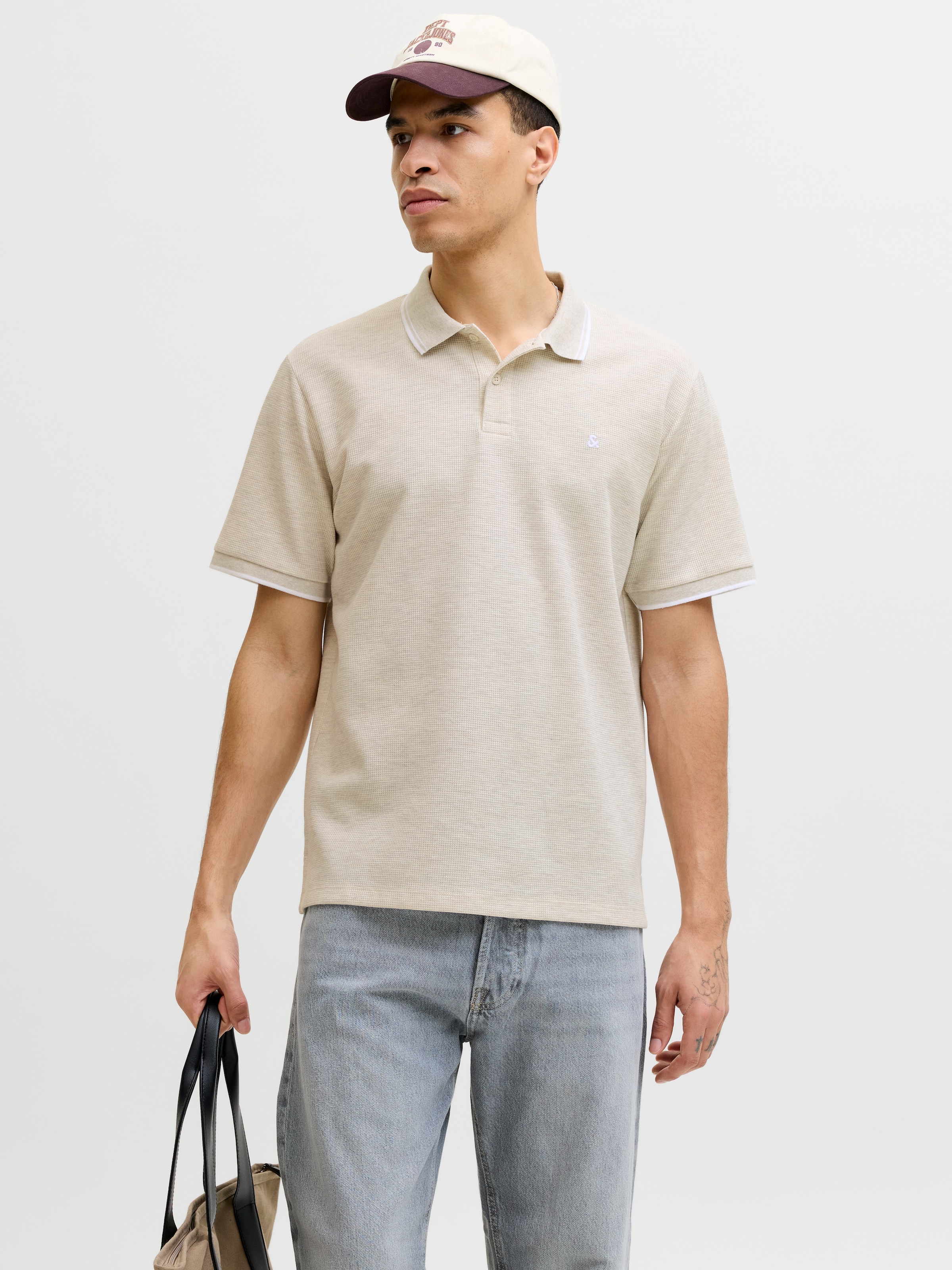 Jack & Jones Poloshirt "JJEAUSTIN POLO SS NOOS" Materialmix, regular fit günstig online kaufen