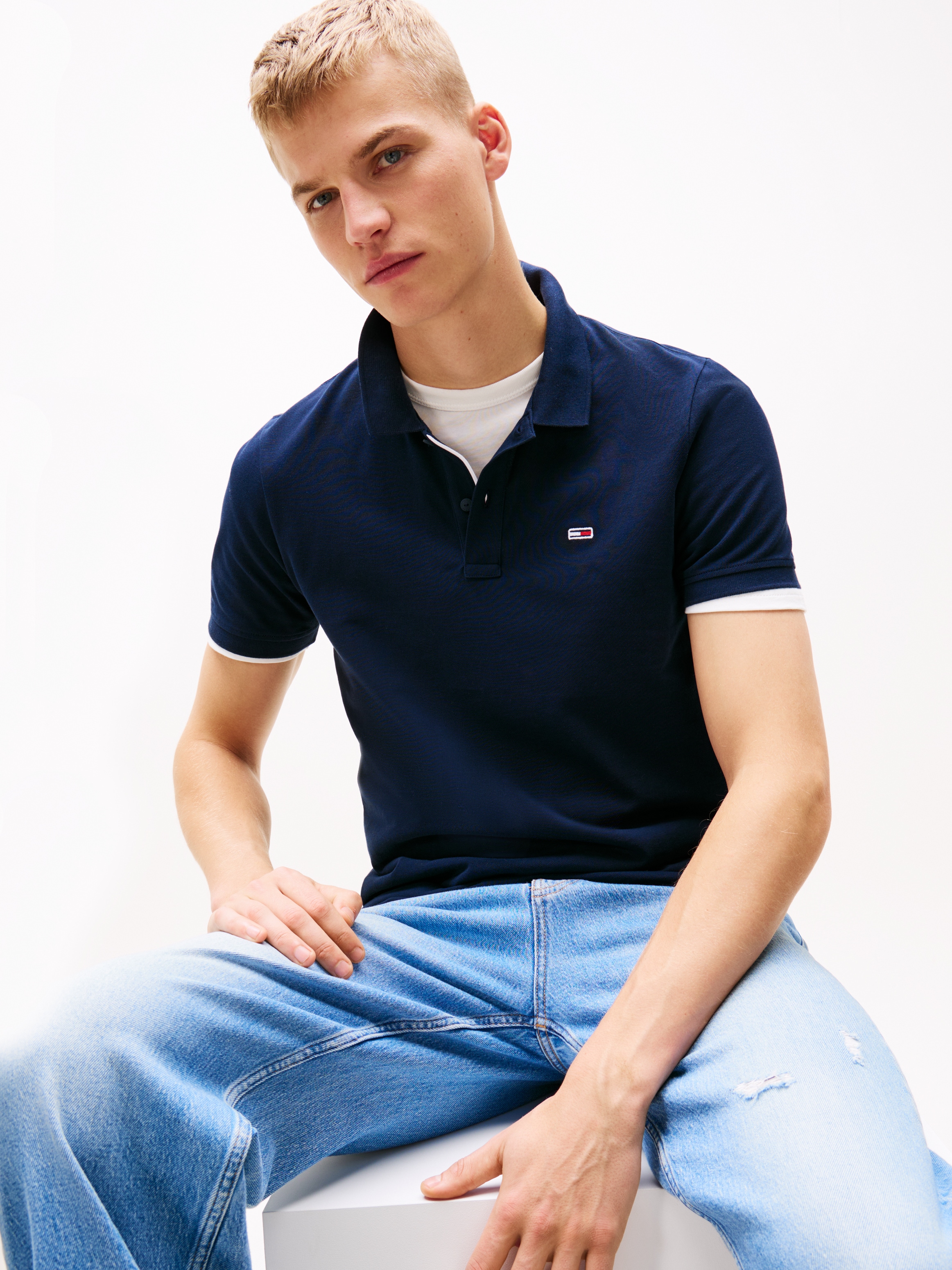 Tommy Jeans Poloshirt »TJM SLIM PLACKET POLO EXT«