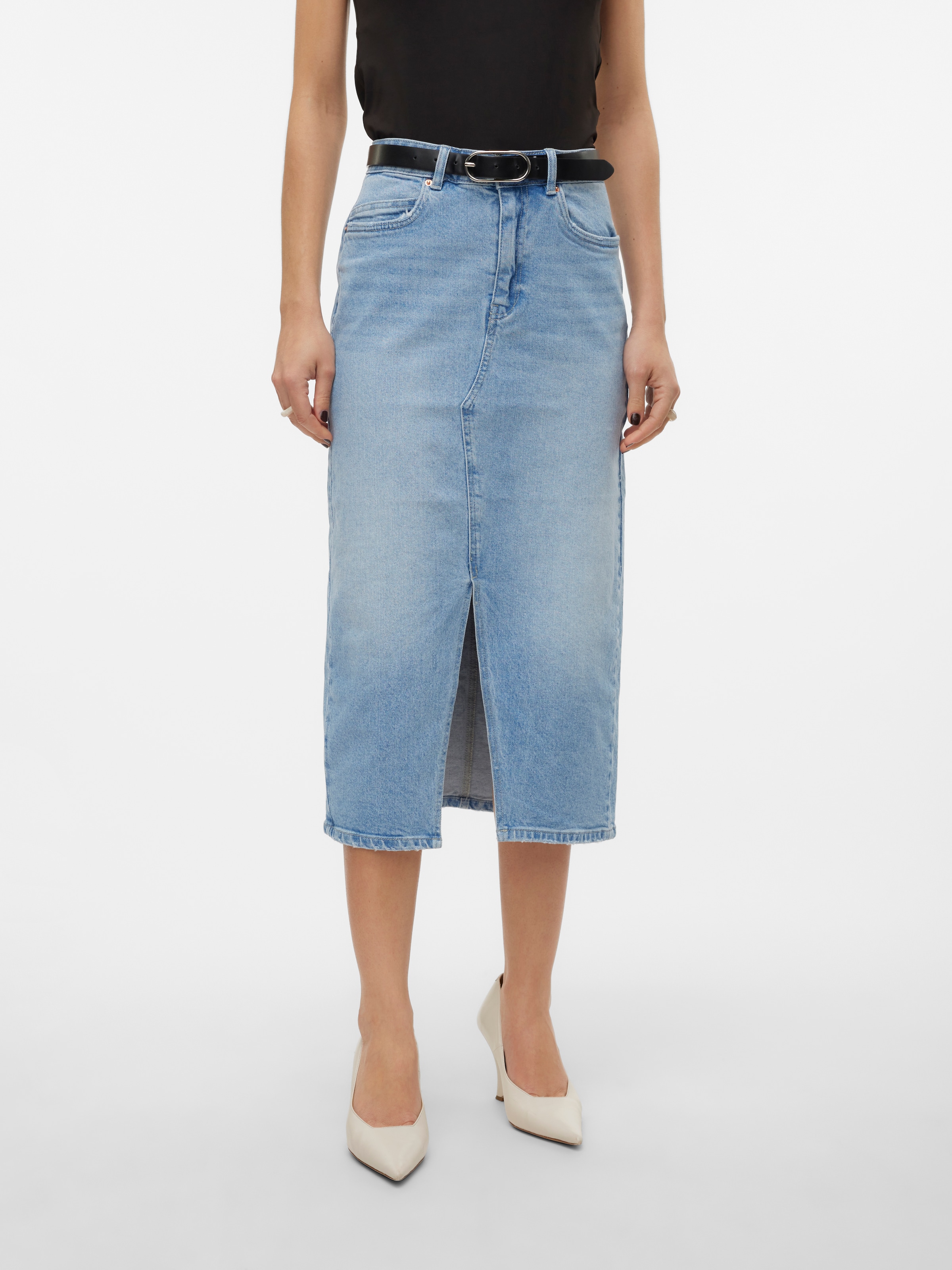 Vero Moda Maxirock "VMVERI HR CALF DENIM SKIRT GA NOOS"