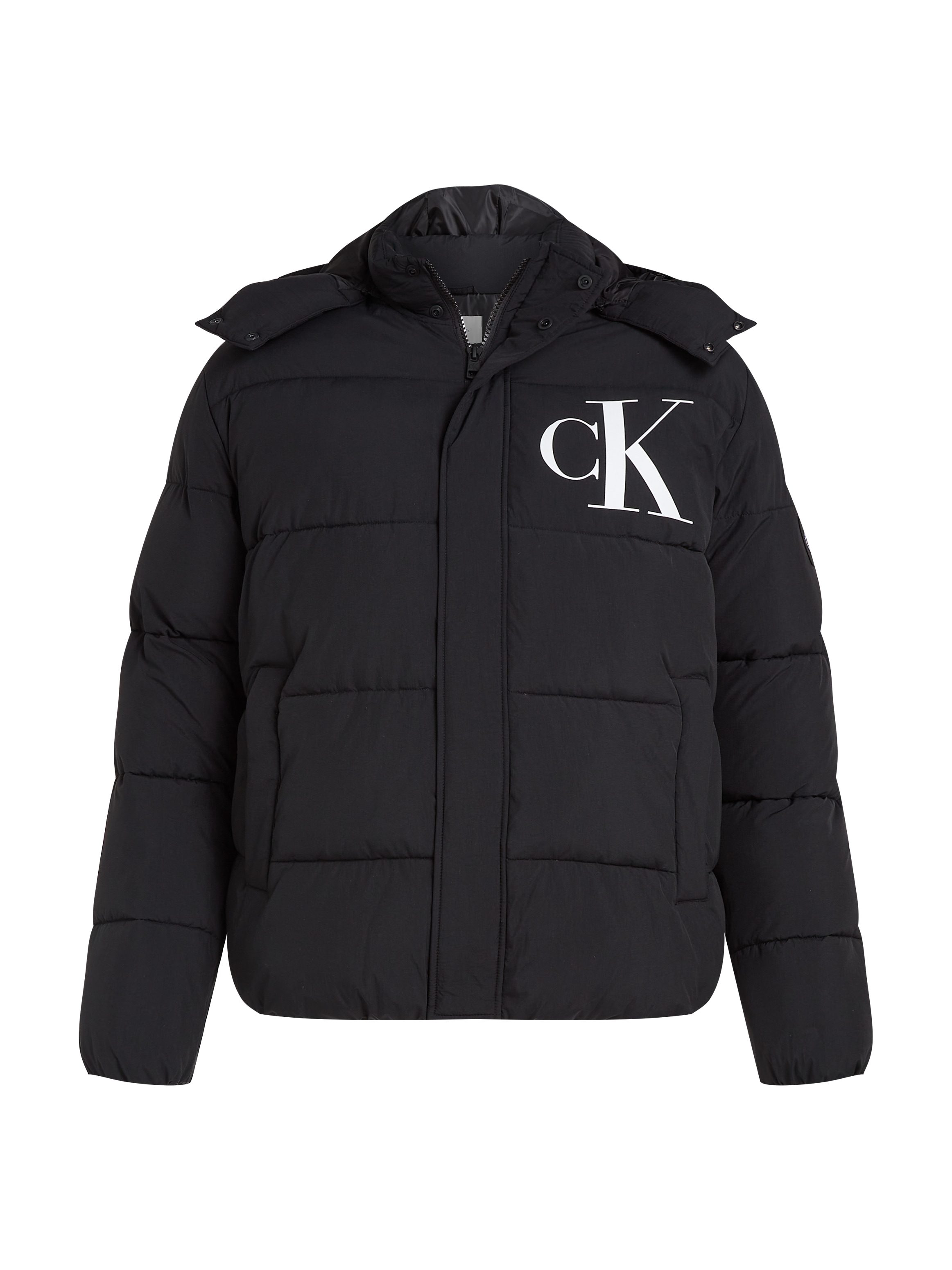 Calvin KLEIN Džinsai Plus Striukė »Plus Essentials Non Down Striukė  su gobtuvas in dydžiai dydžiai su Logoprägung