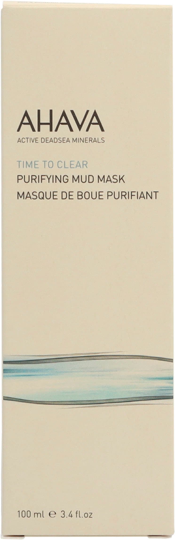 AHAVA Gesichts-Reinigungsmaske »Time To Clear Purifying Mud Mask«, Tiefenreinigende Schönheitsmaske, verkleinert Poren, alkoholfrei.