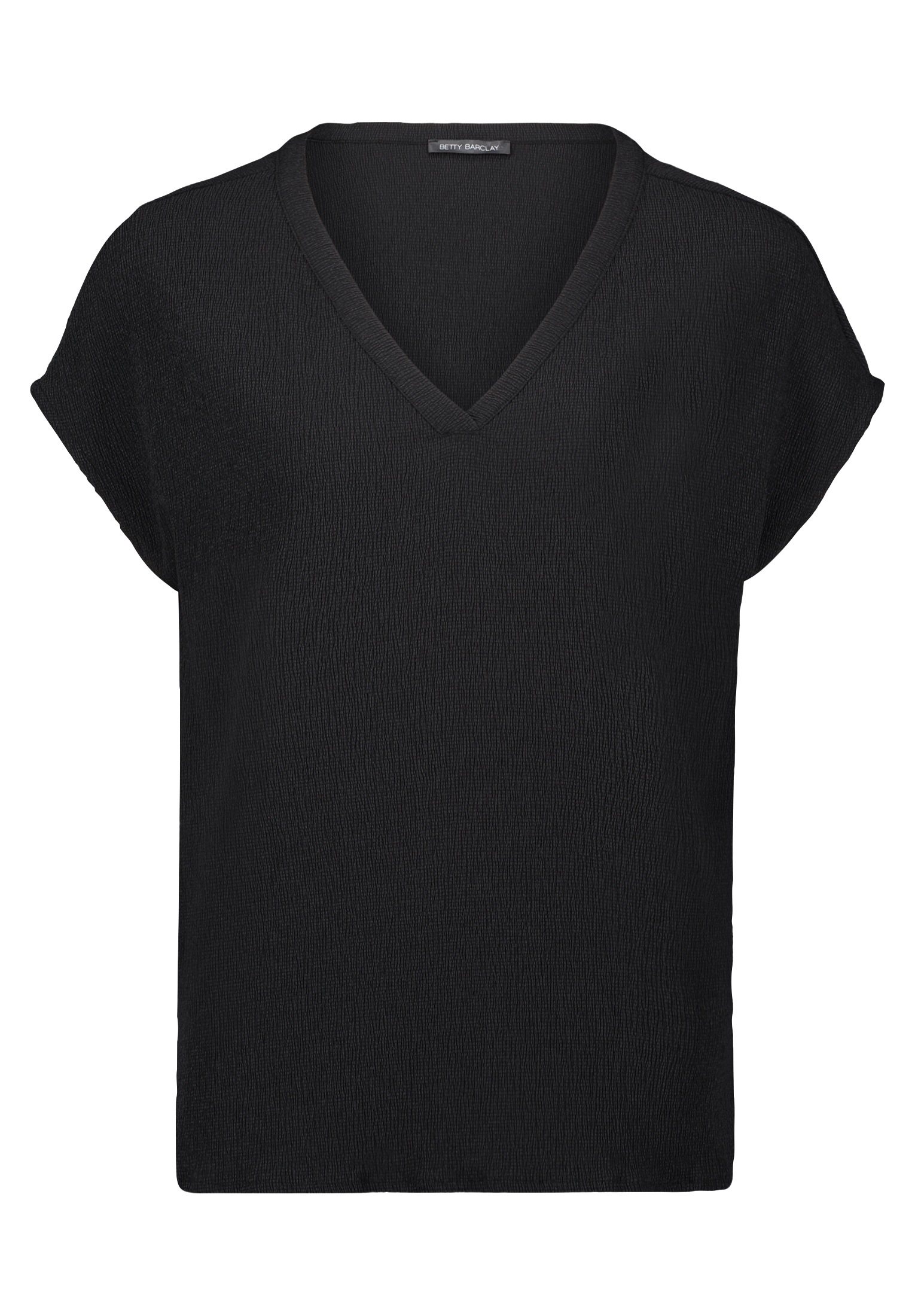 Betty Barclay Kurzarmshirt "Betty Barclay Damen Basic Shirt mit V-Ausschnit günstig online kaufen
